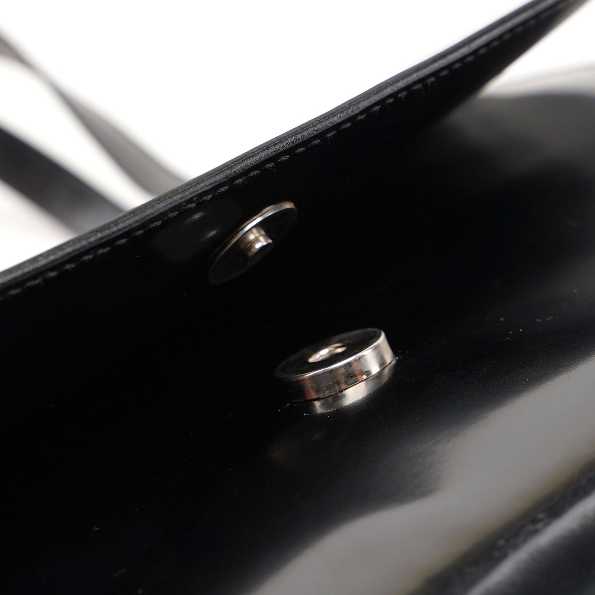 1995 Black Spazzolato Flap Bag