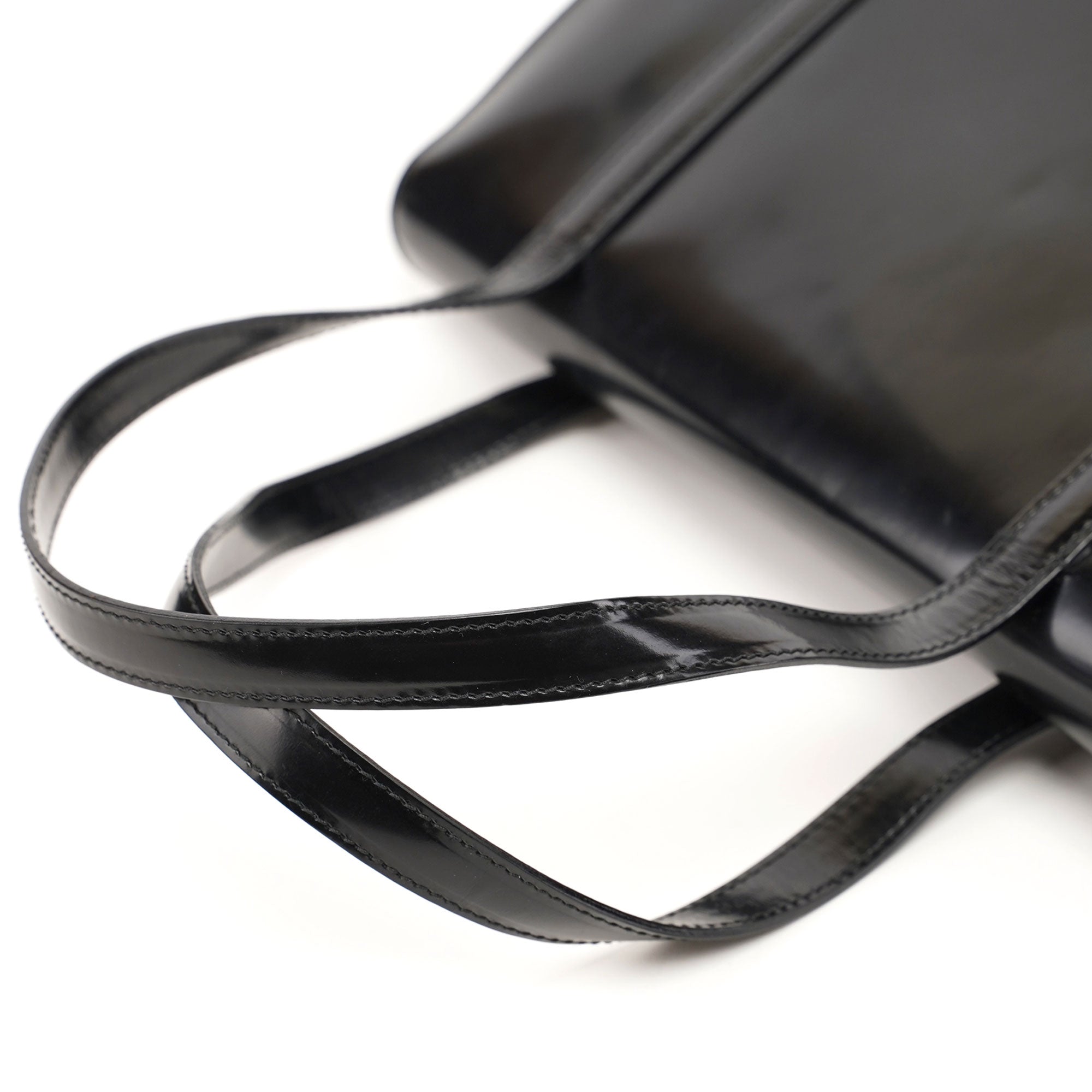 1995 Black Spazzolato Flap Bag