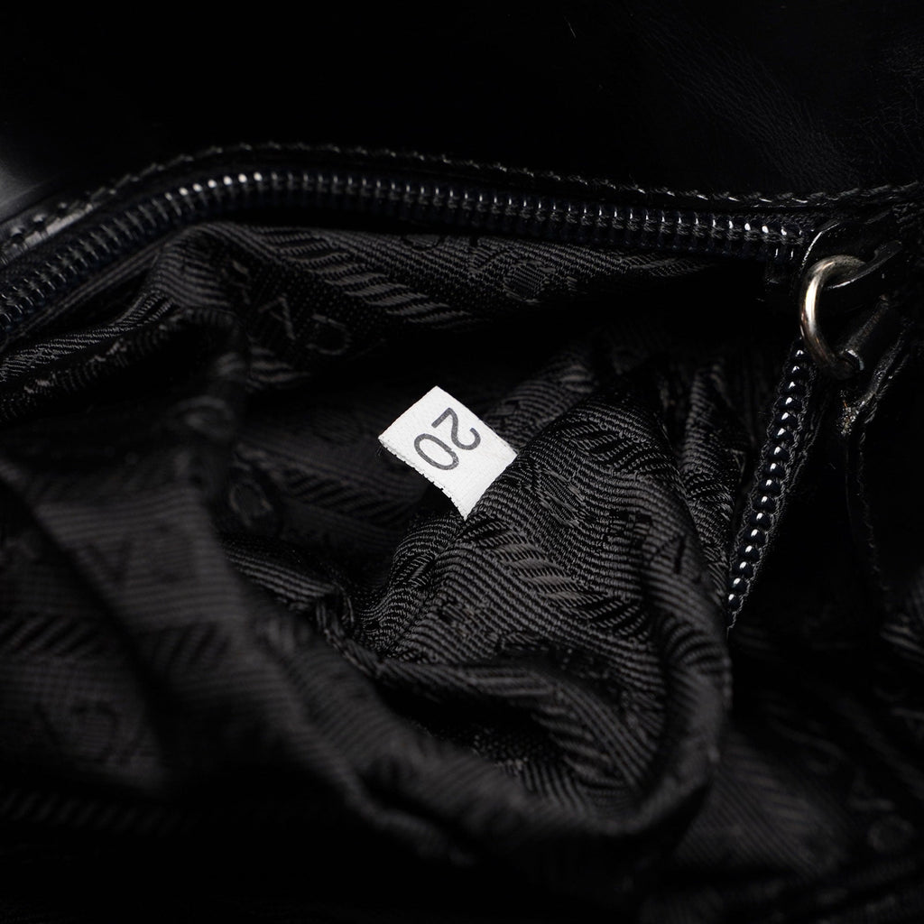 1995 Black Spazzolato Flap Bag