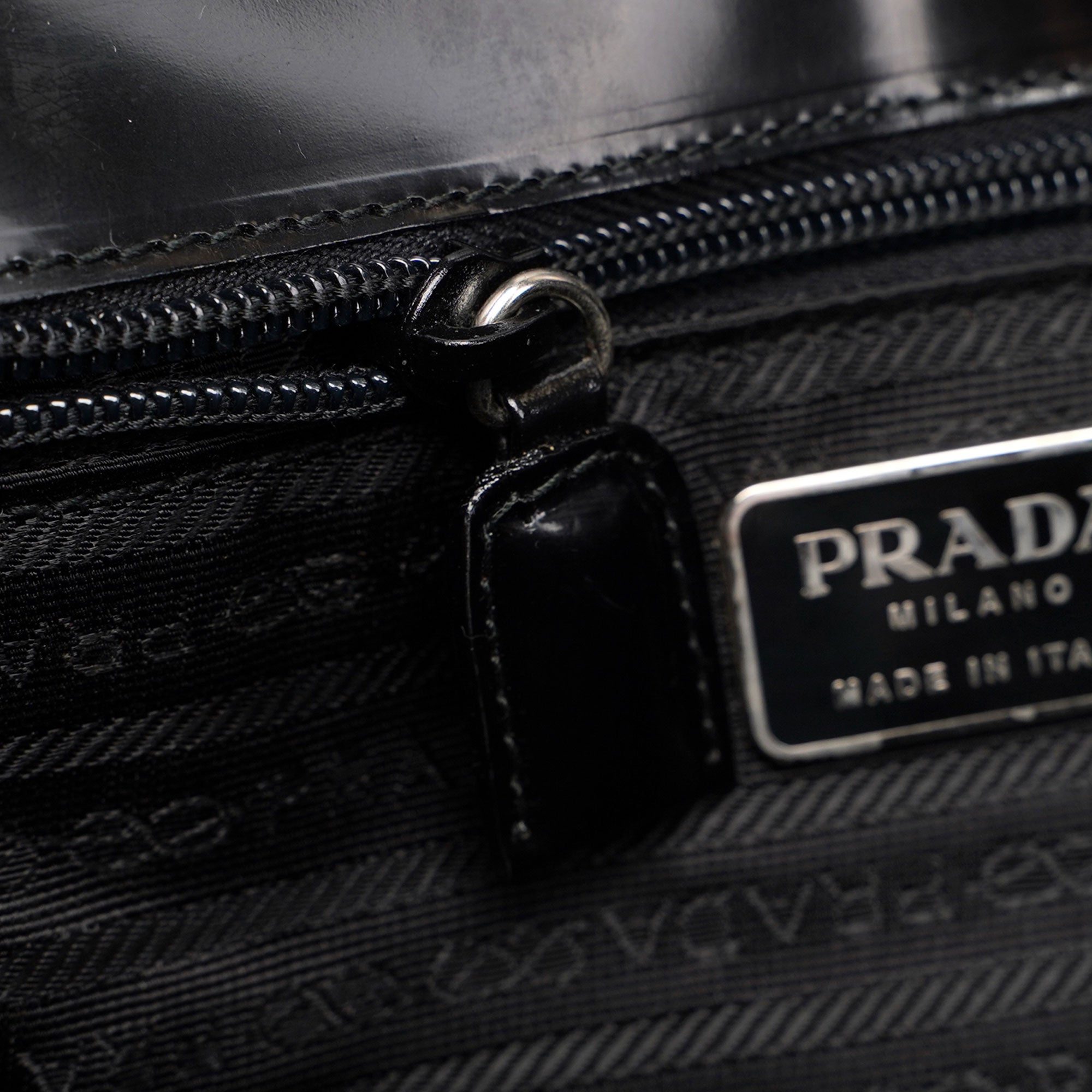 1995 Black Spazzolato Flap Bag