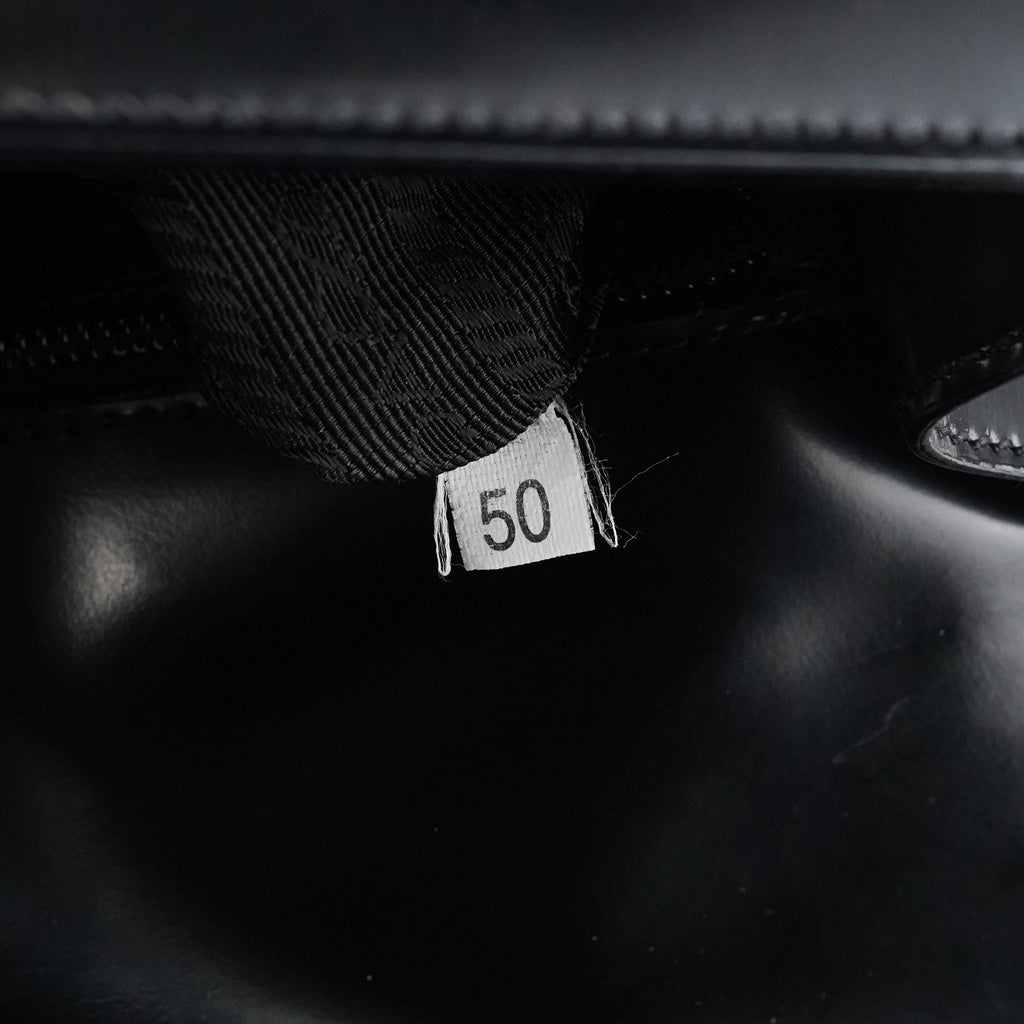 1995 Black Spazzolato Flap Tote Bag