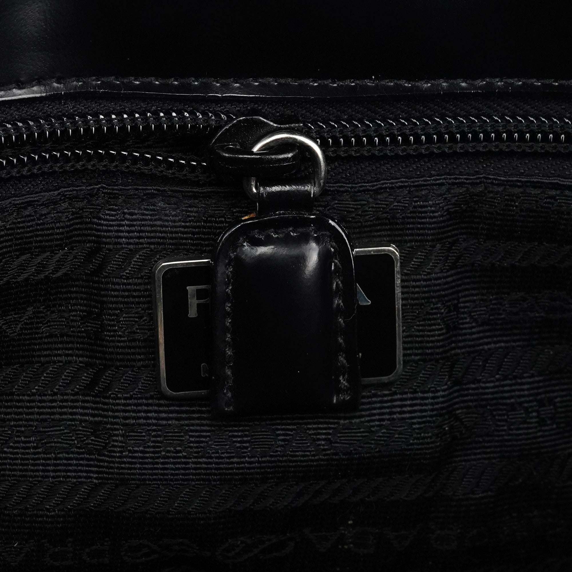1995 Black Spazzolato Flap Tote Bag