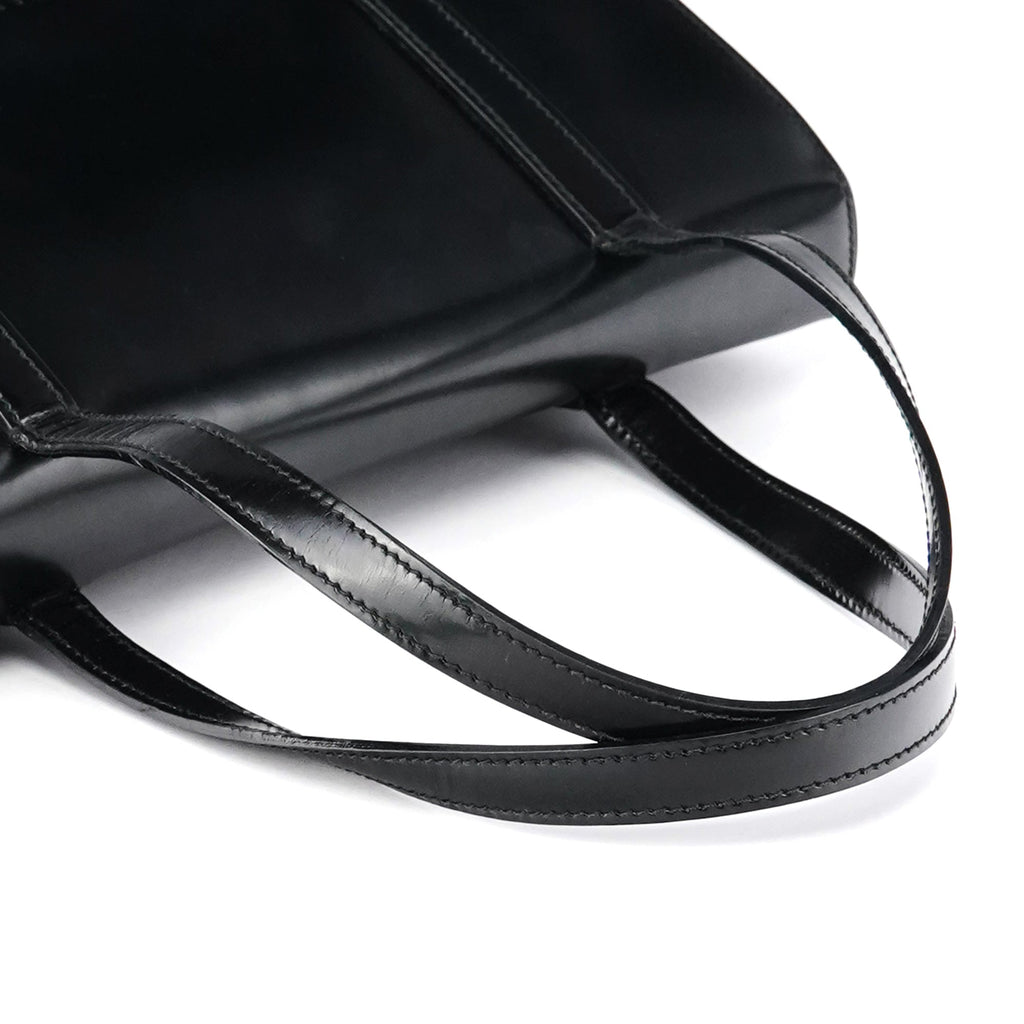 1995 Black Spazzolato Flap Tote Bag