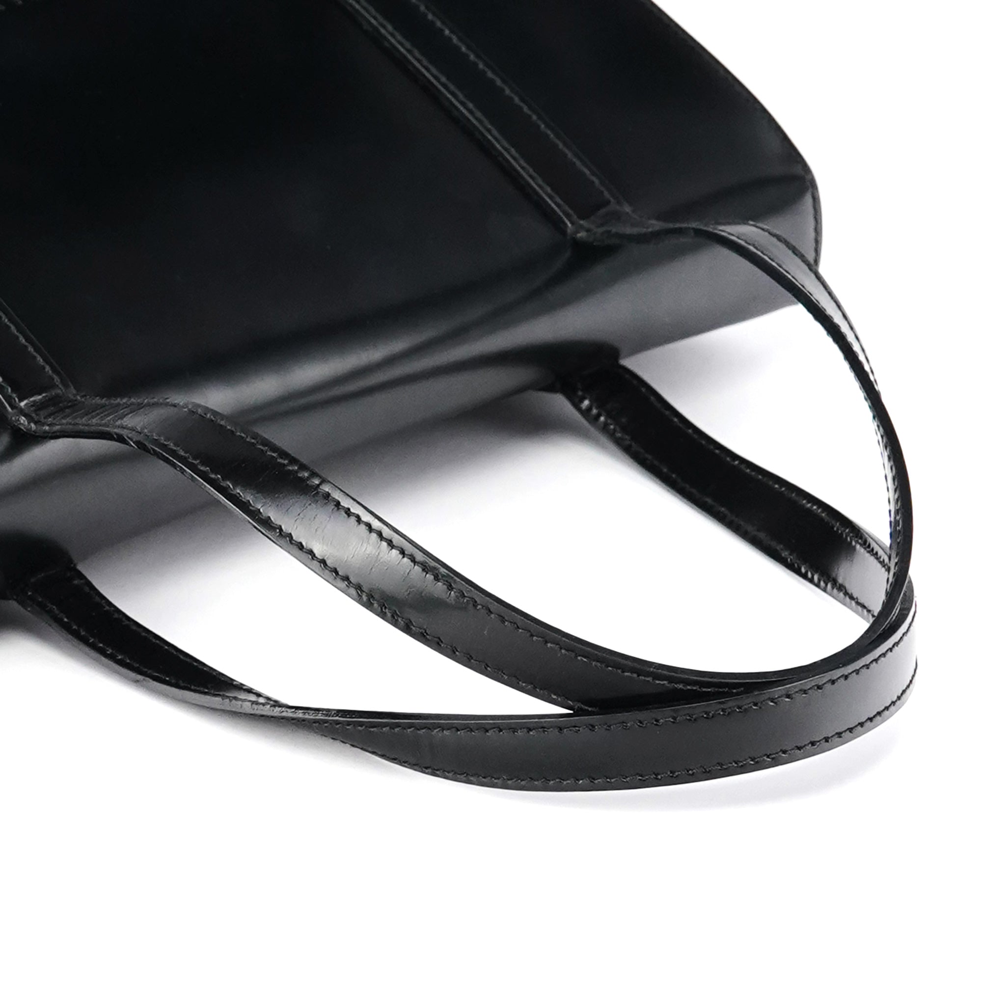 1995 Black Spazzolato Flap Tote Bag