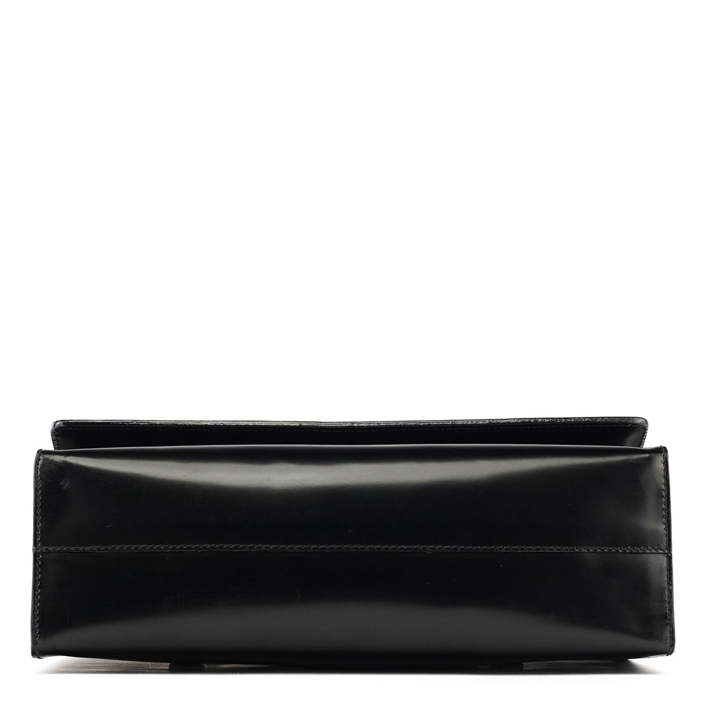 1995 Black Spazzolato Flap Tote Bag