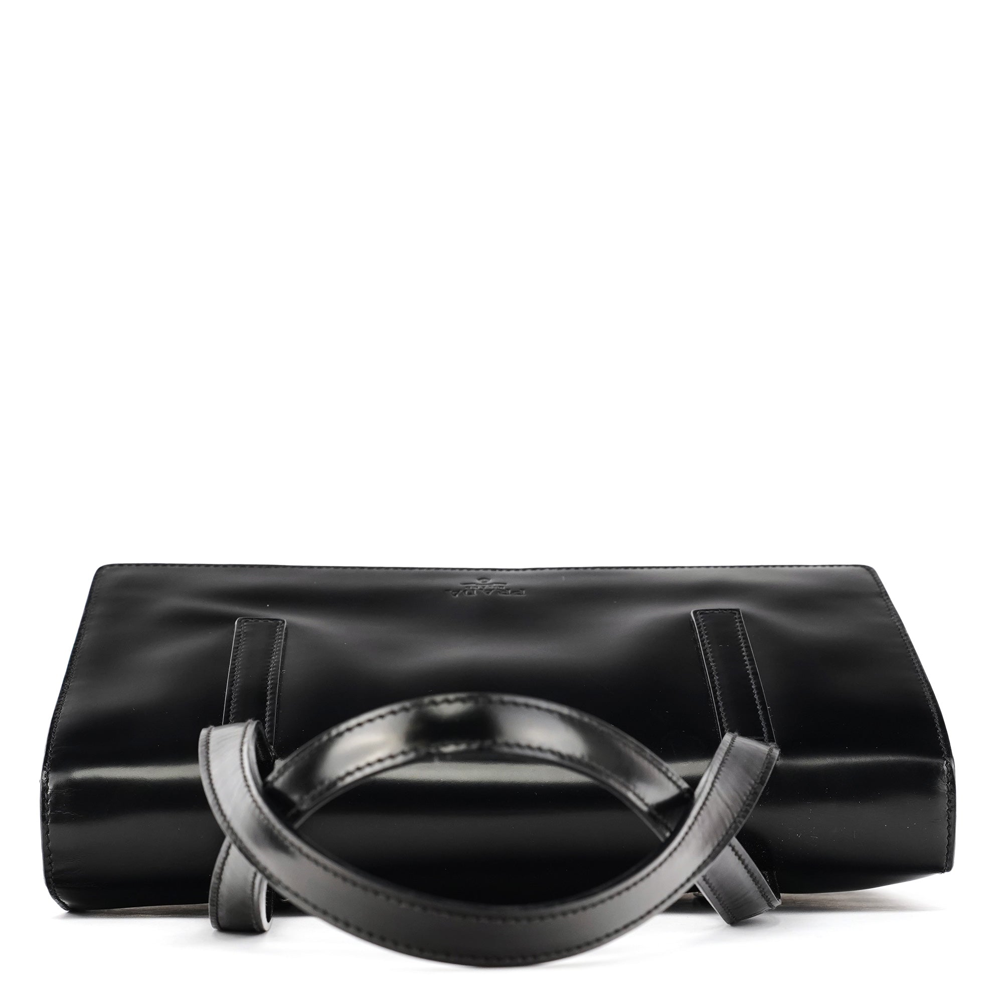 1995 Black Spazzolato Flap Tote Bag