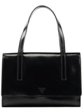 1995 Black Spazzolato Flap Tote Bag