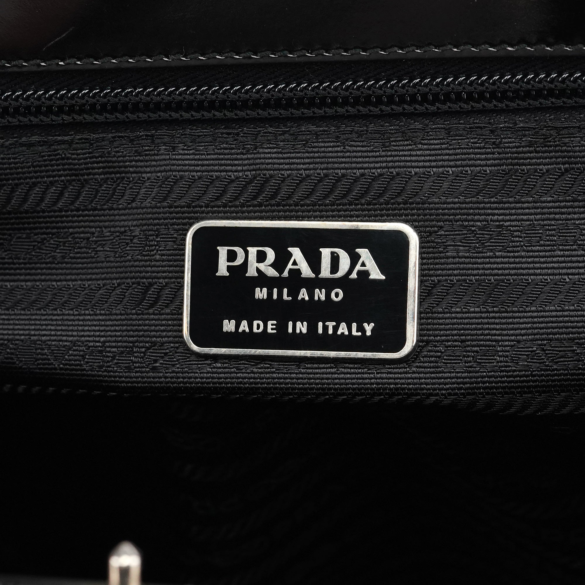 1995 Black Spazzolato Sport Clutch Tote Bag