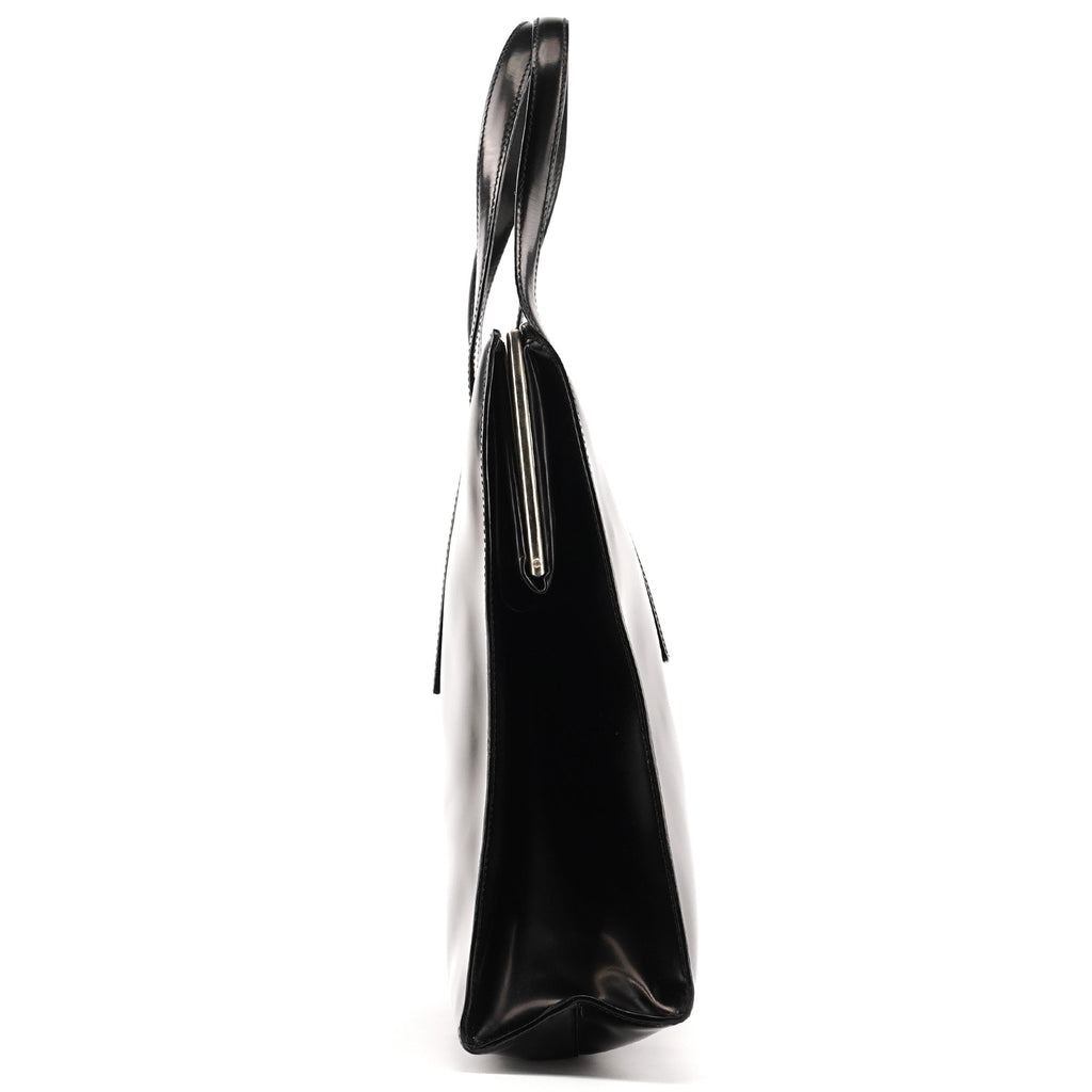 1995 Black Spazzolato Sport Clutch Tote Bag