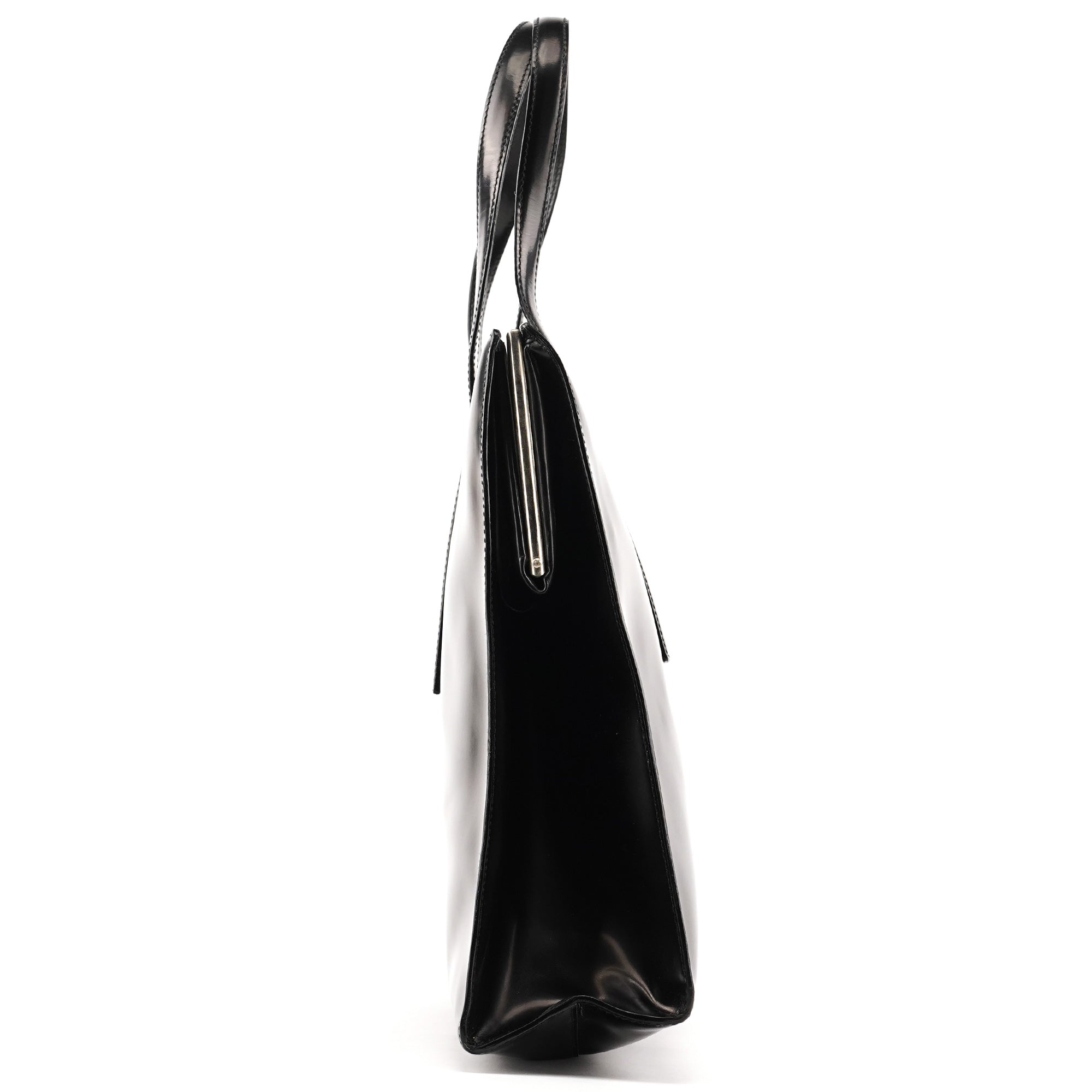 1995 Black Spazzolato Sport Clutch Tote Bag