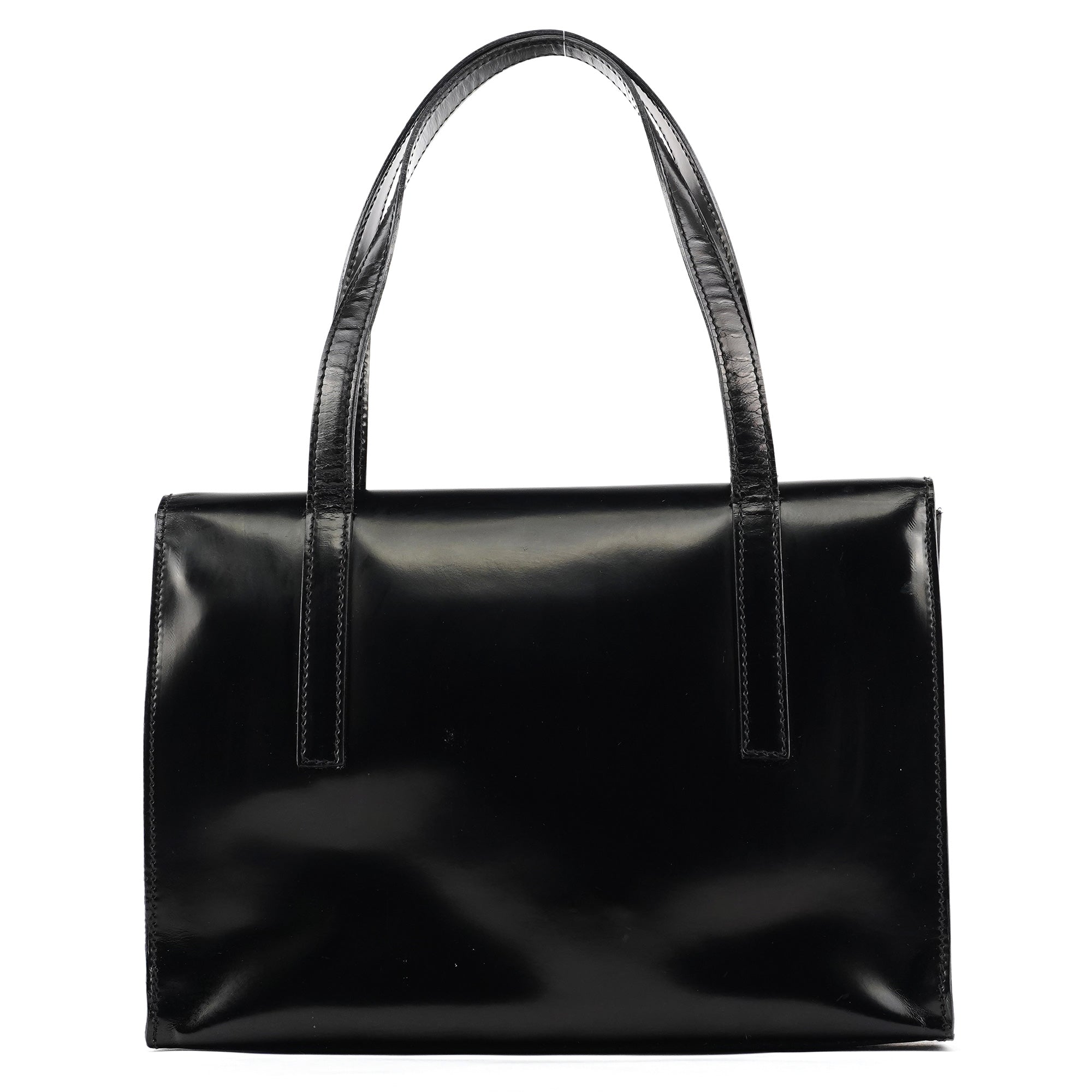 1995 Black Spazzolato Sport Flap Tote Bag