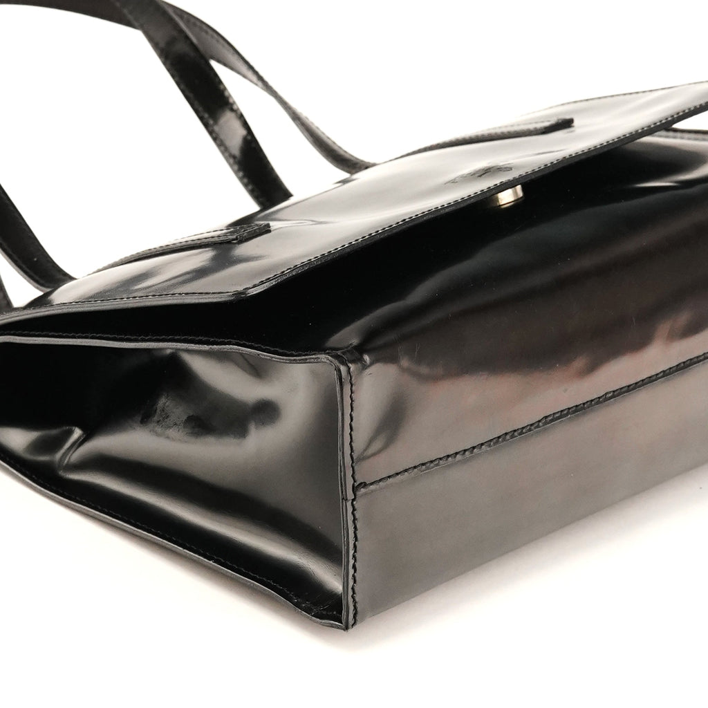 1995 Black Spazzolato Sport Flap Tote Bag