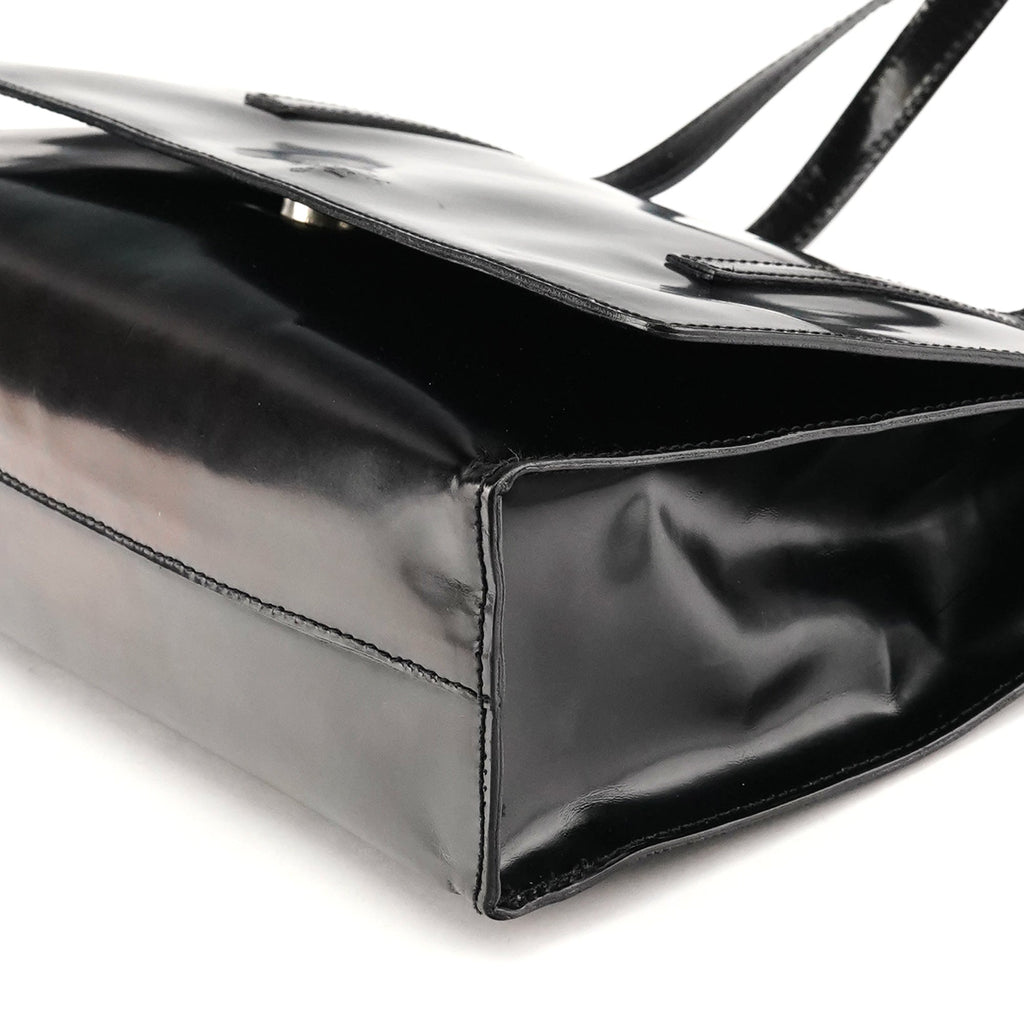 1995 Black Spazzolato Sport Flap Tote Bag