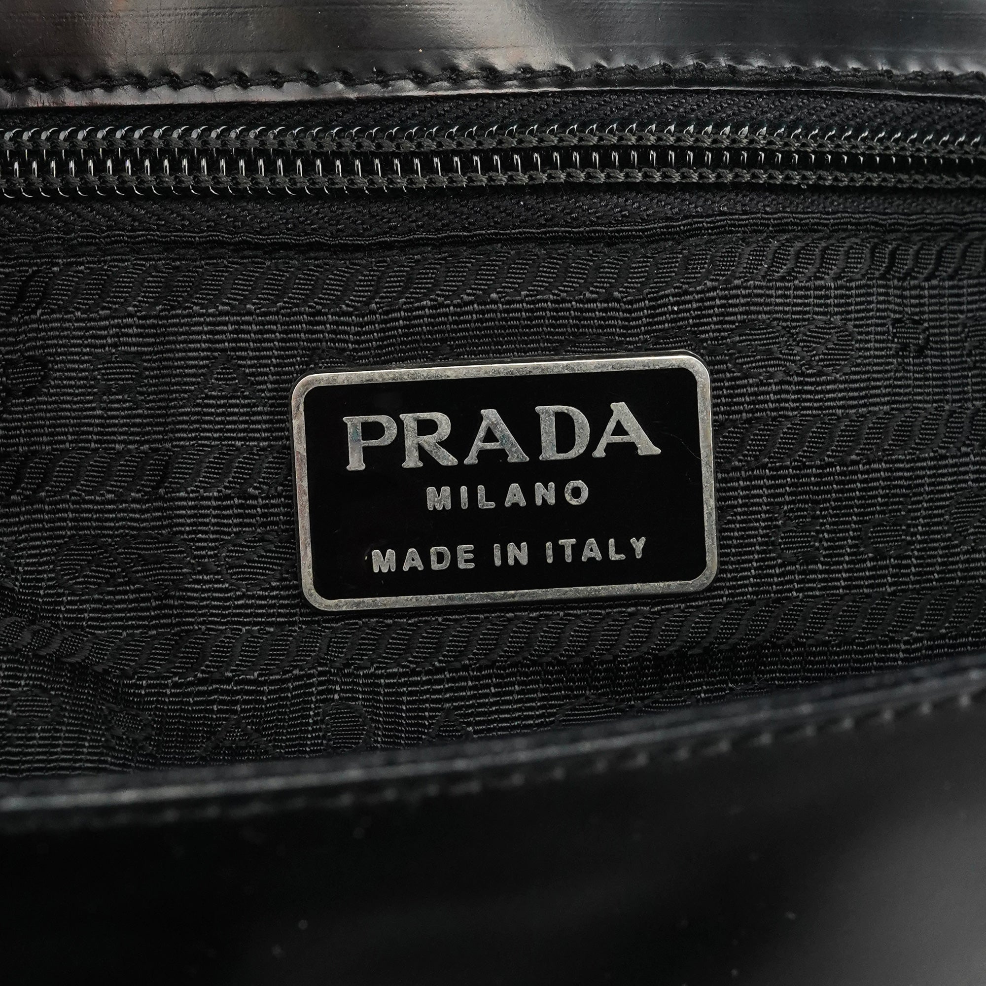 1995 Black Spazzolato Sport Flap Tote Bag
