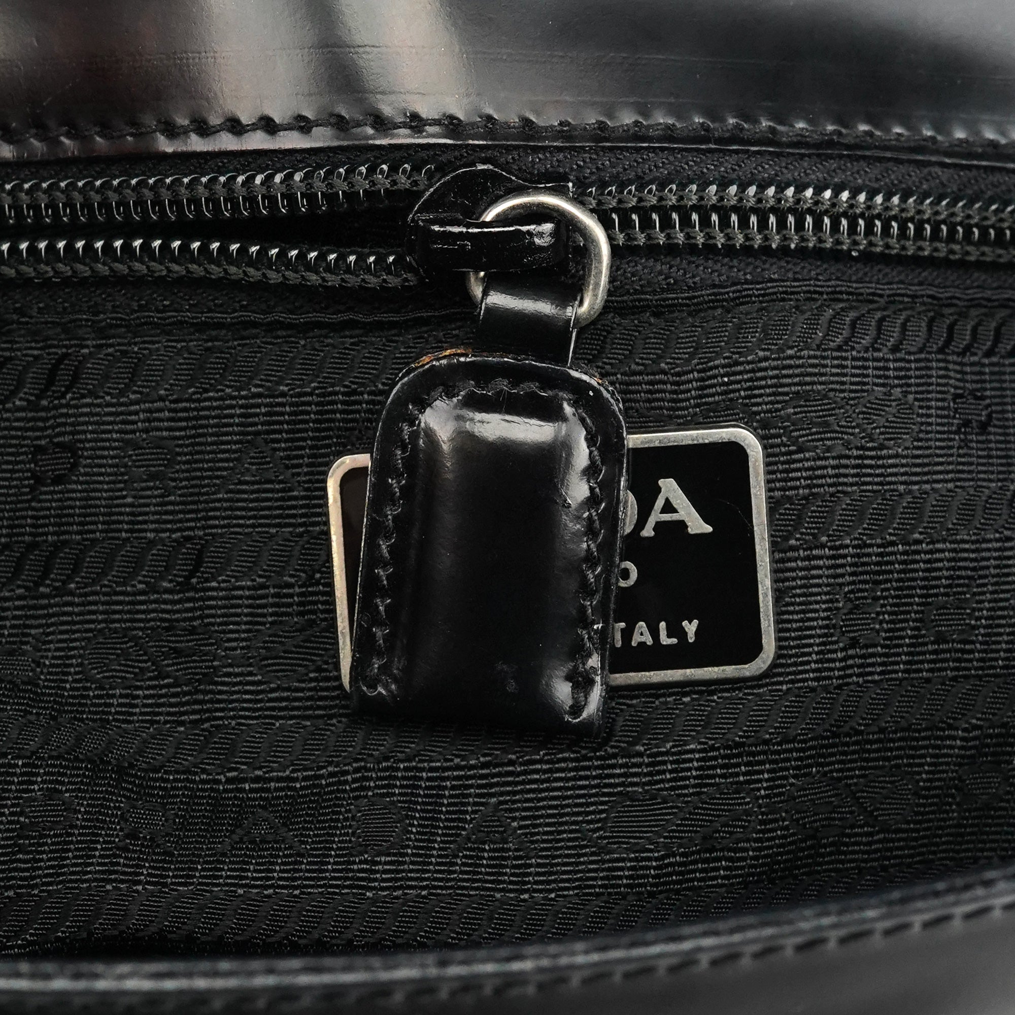 1995 Black Spazzolato Sport Flap Tote Bag