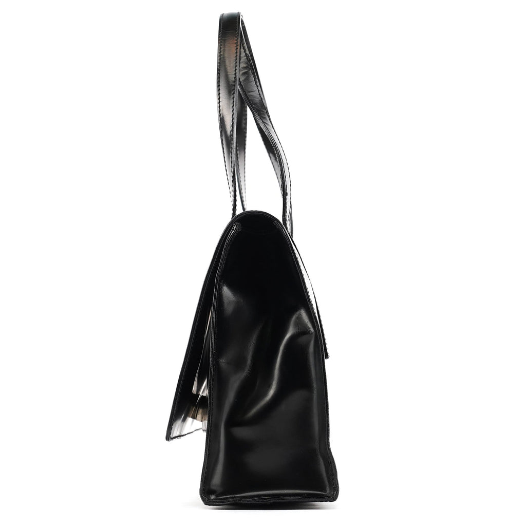 1995 Black Spazzolato Sport Flap Tote Bag
