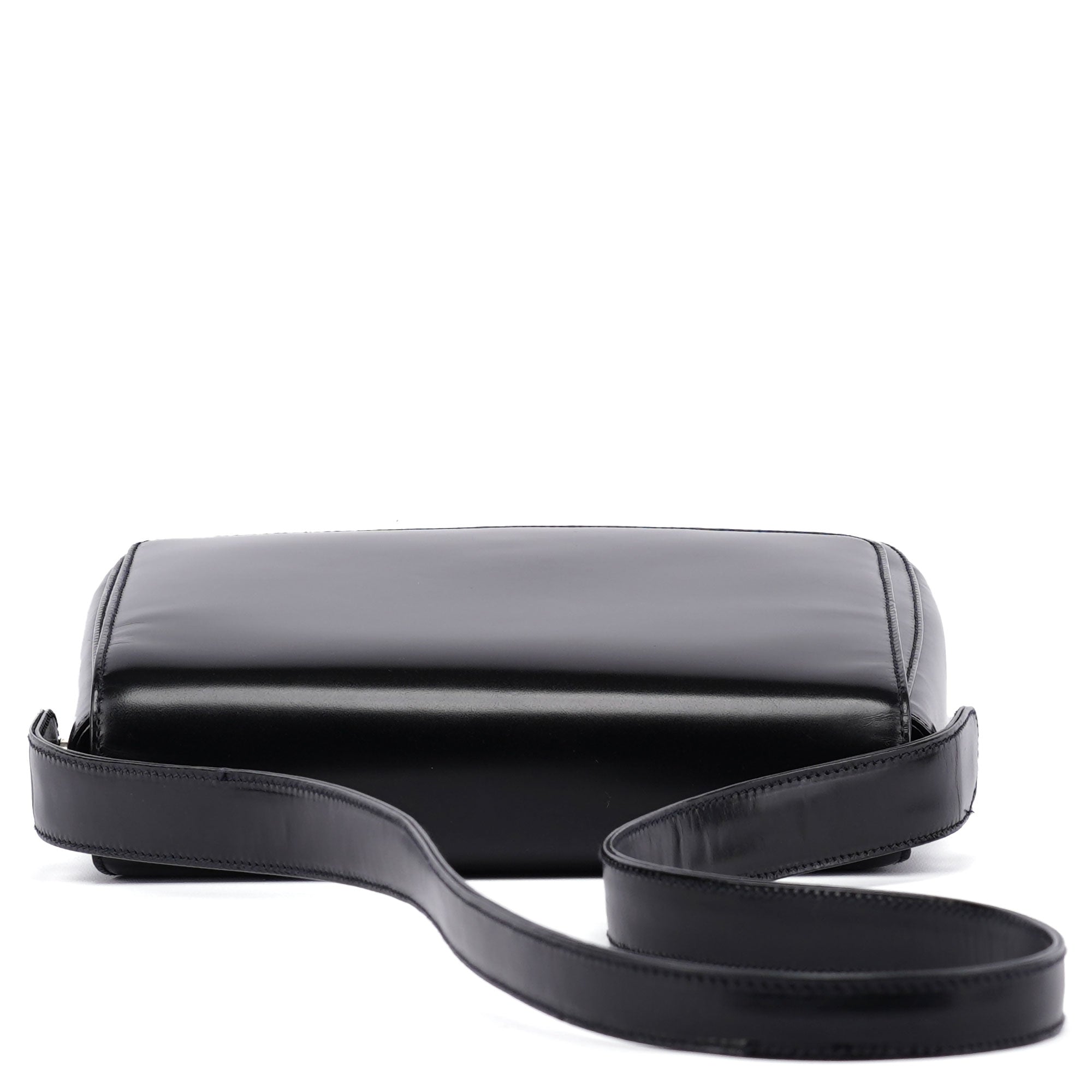 1995 Black Spazzolato Swivel Shoulder Bag