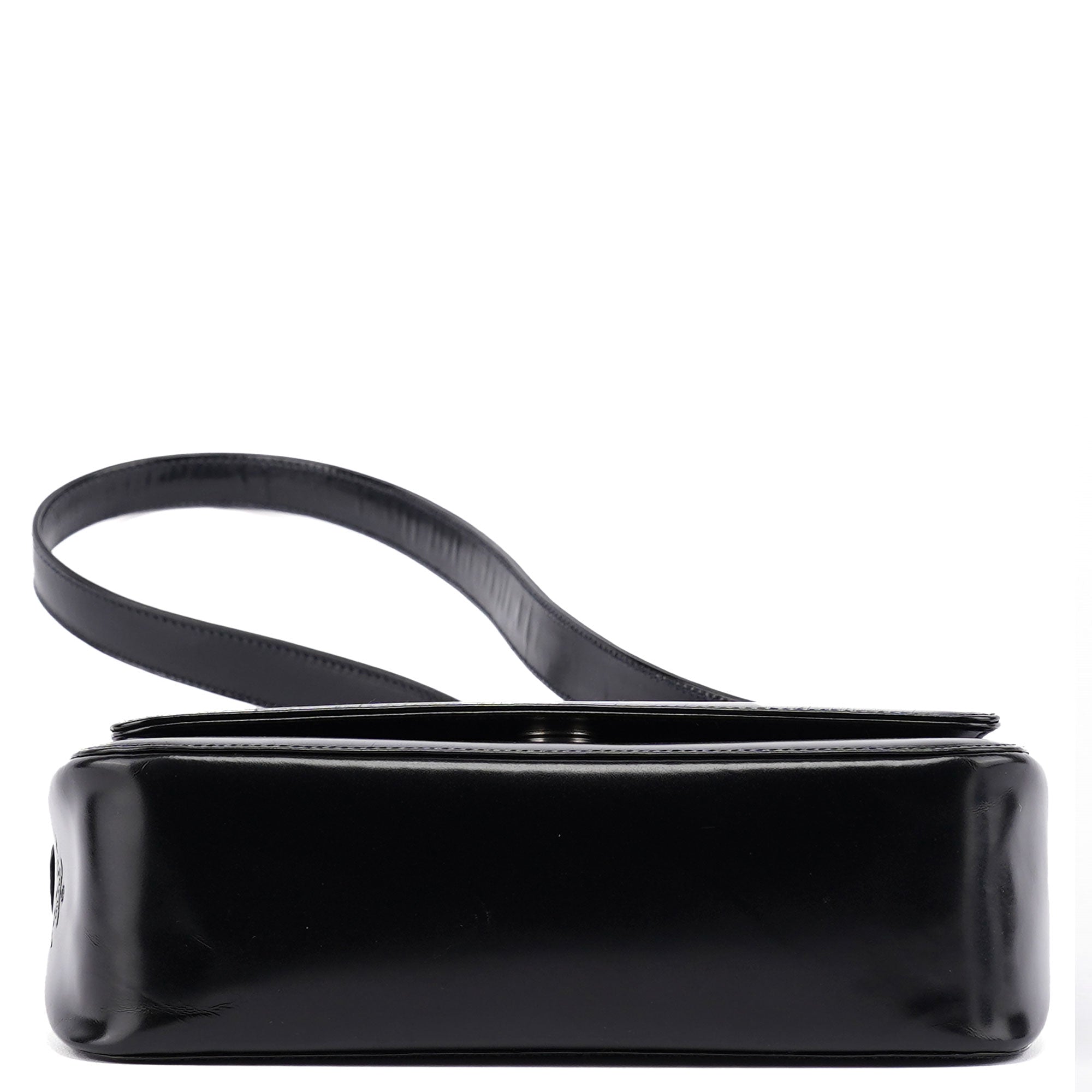 1995 Black Spazzolato Swivel Shoulder Bag