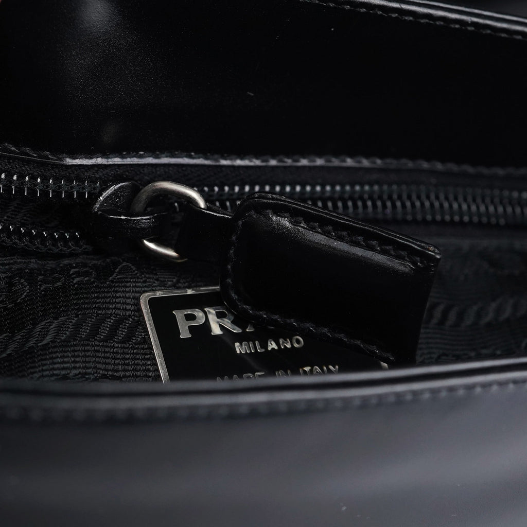 1995 Black Spazzolato Swivel Shoulder Bag