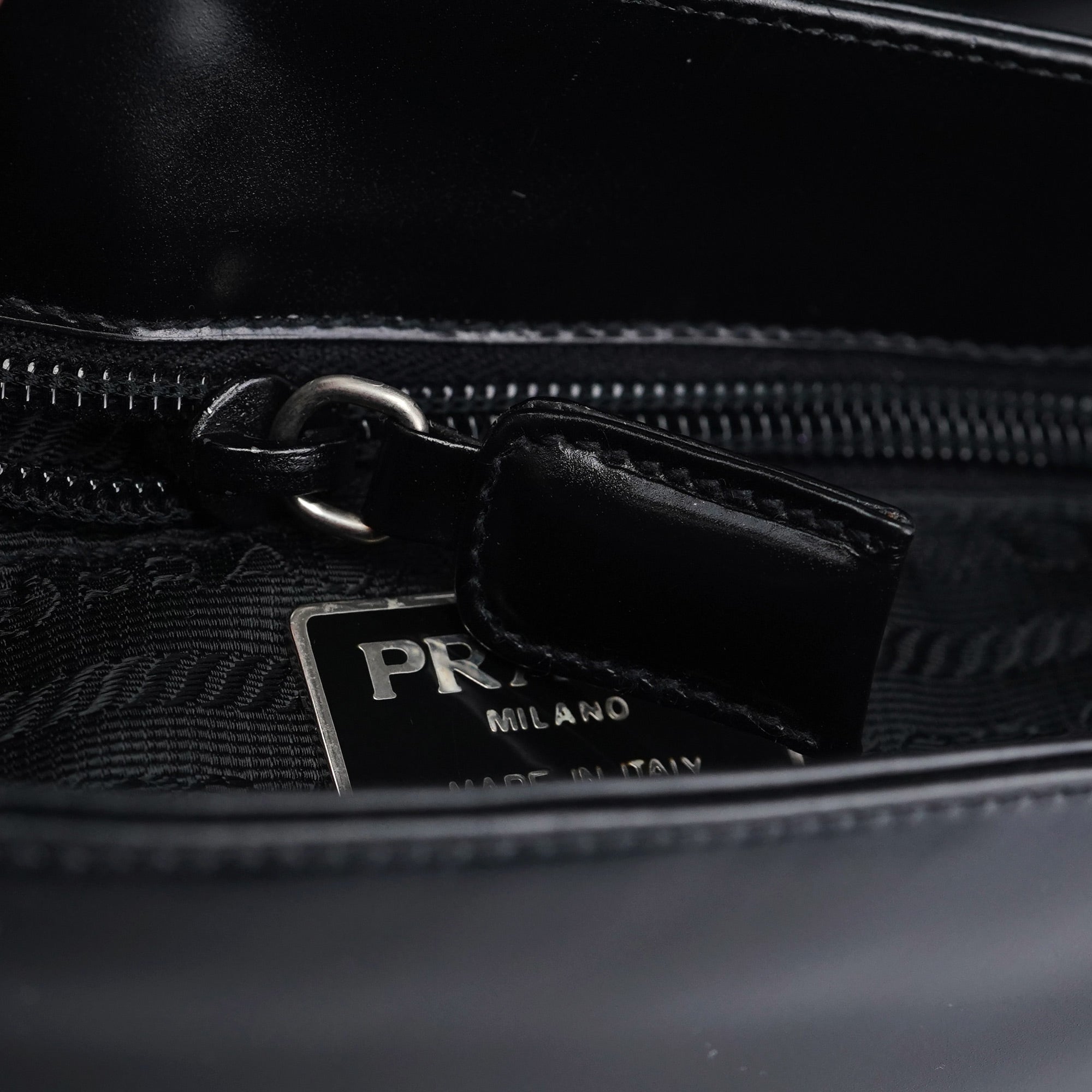 1995 Black Spazzolato Swivel Shoulder Bag