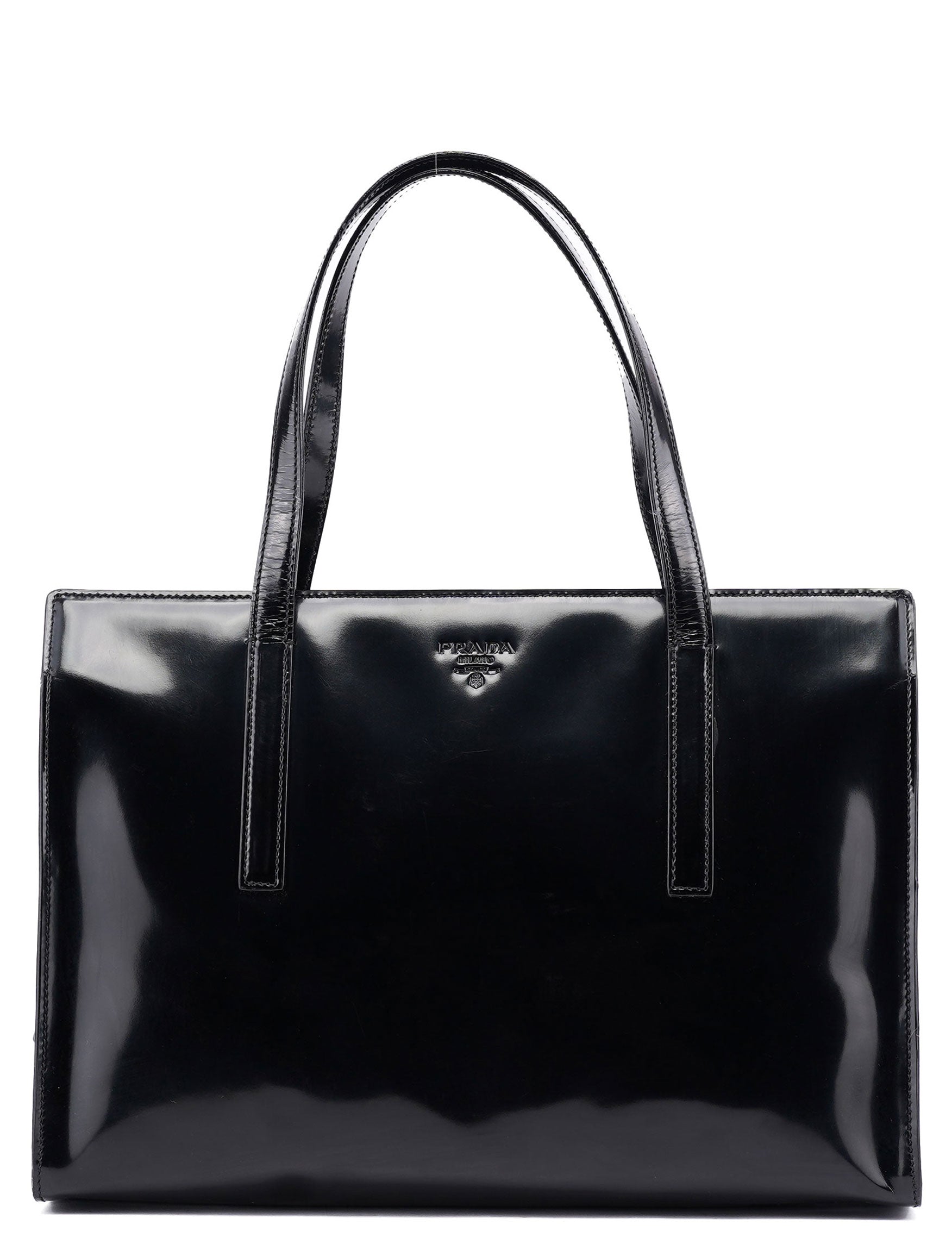 1995 Black Spazzolato Tote Bag