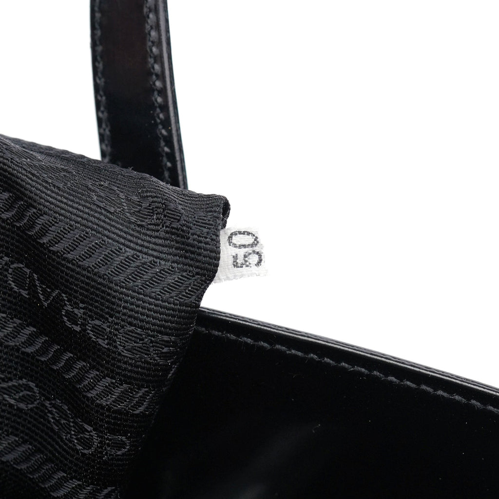1995 Black Spazzolato Tote Bag