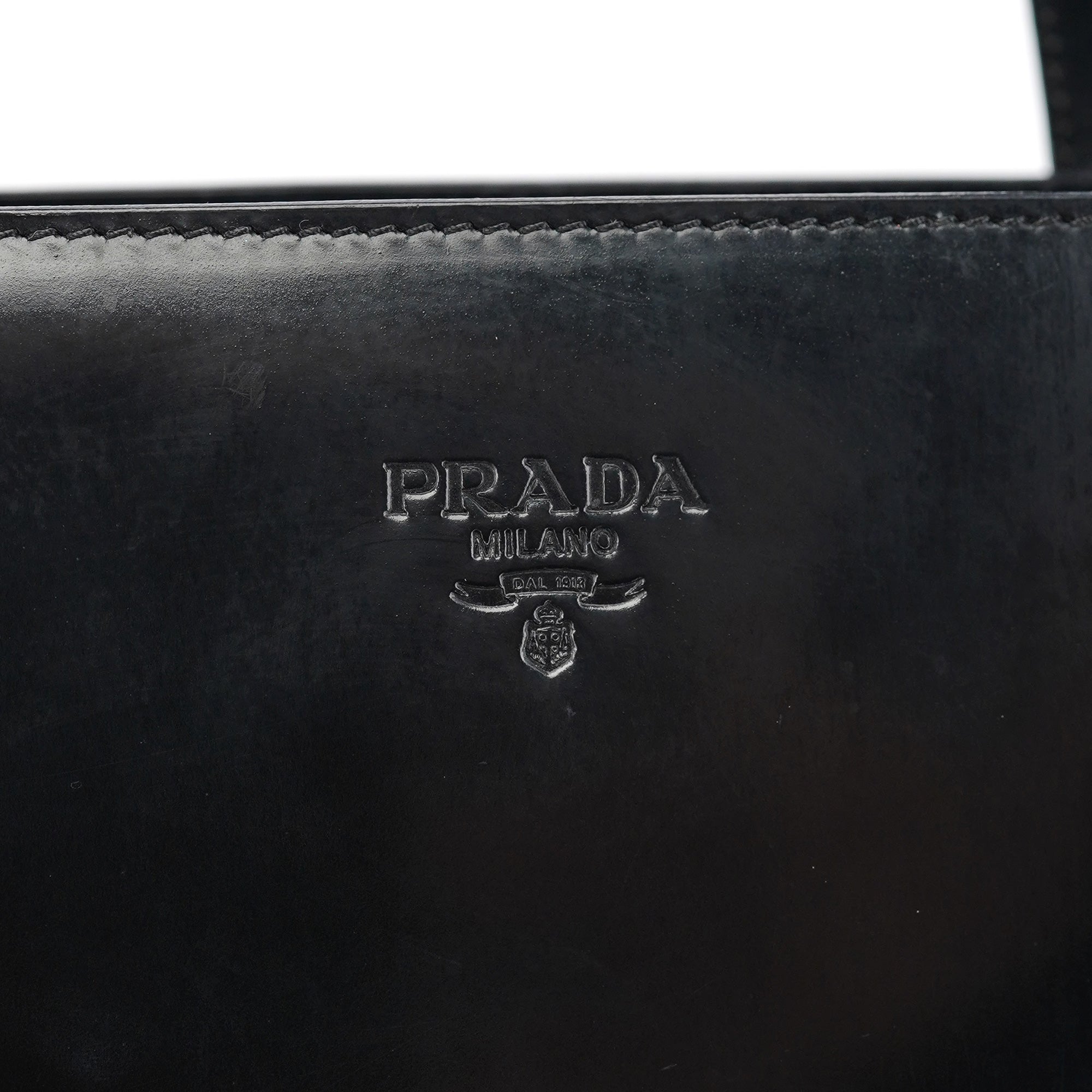 1995 Black Spazzolato Tote Bag