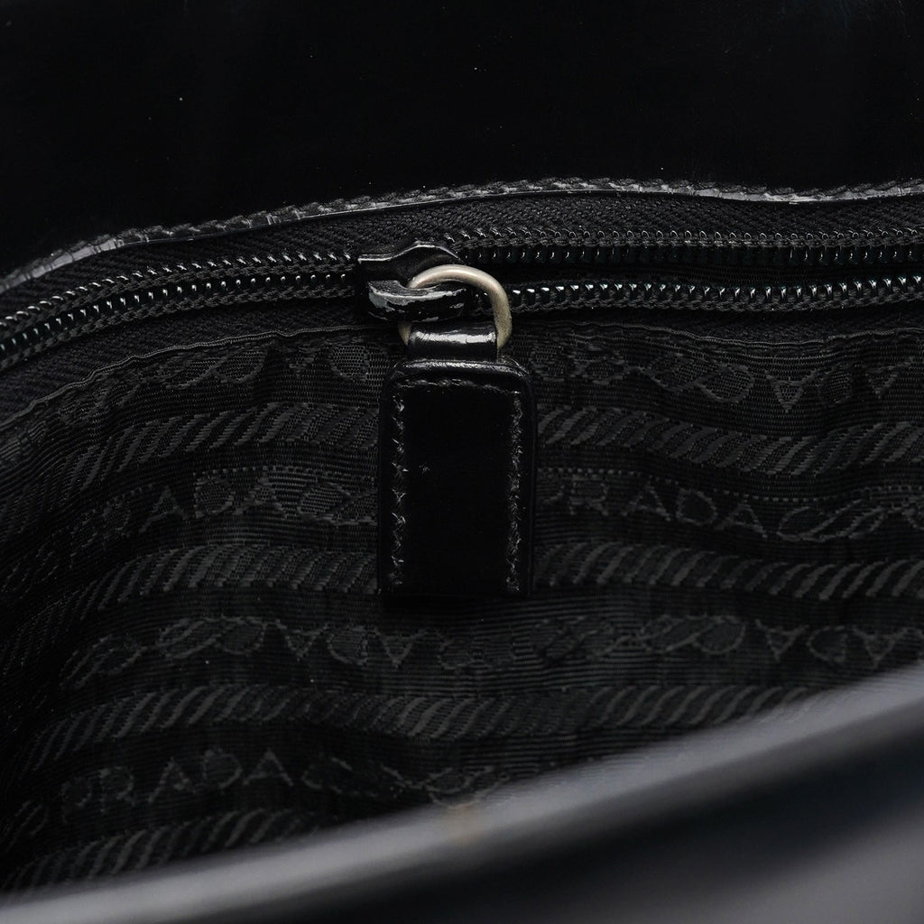 1995 Black Spazzolato Tote Bag