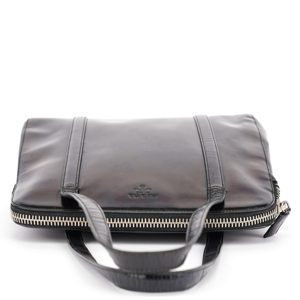 1995 Black Spazzolato Tote Bag