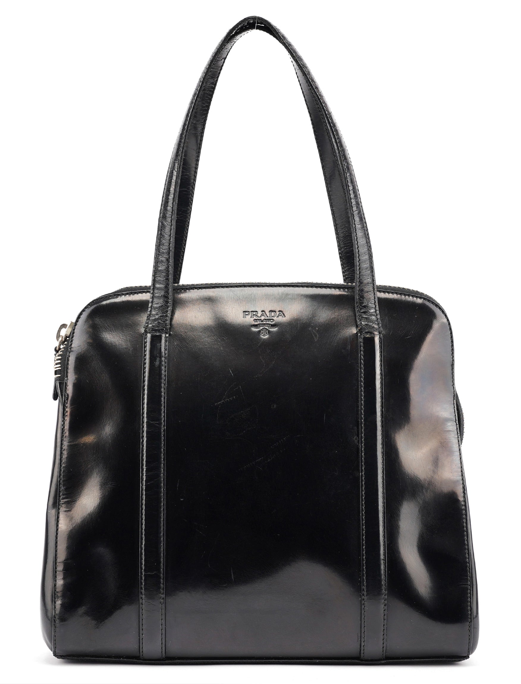1995 Black Spazzolato Tote Bag