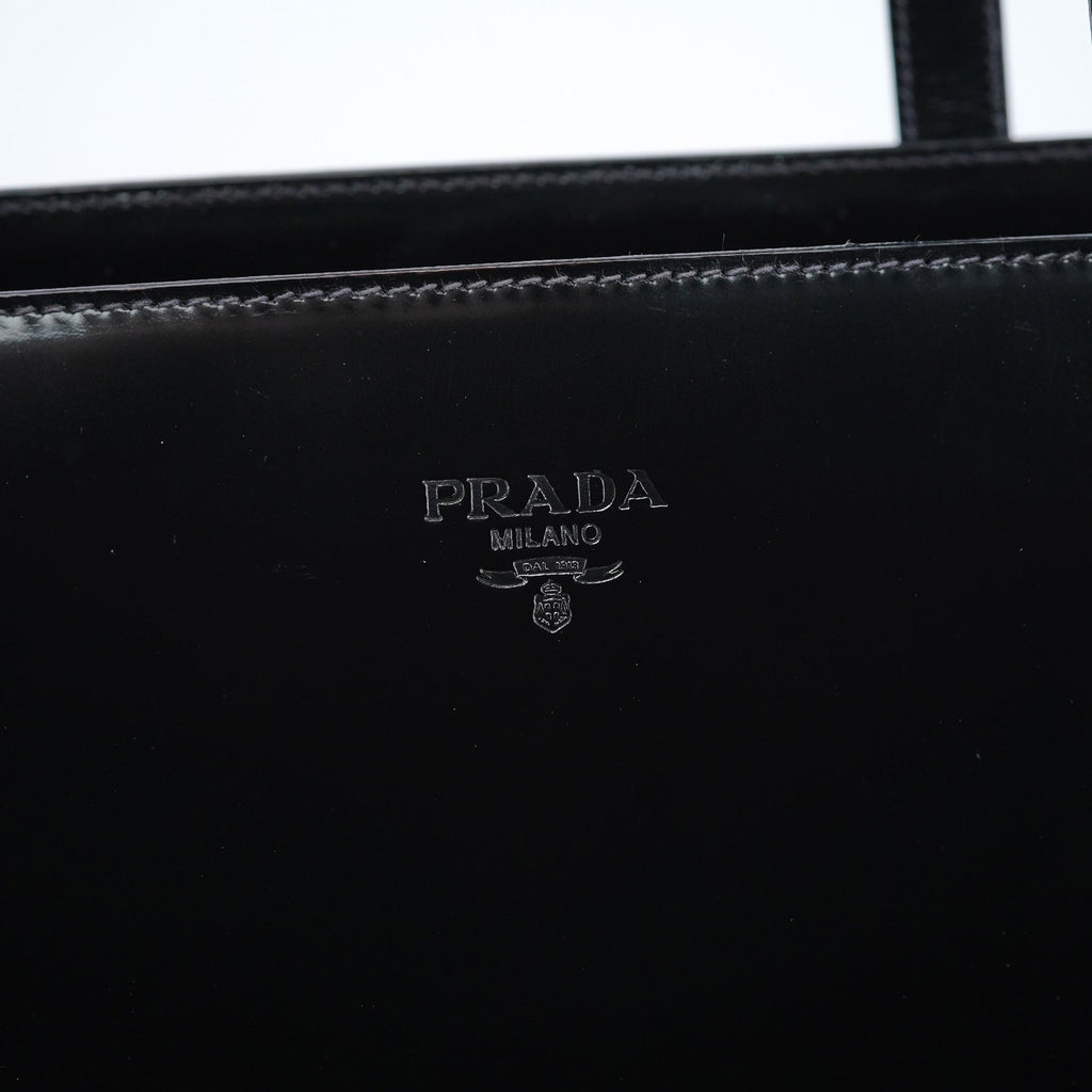 1995 Black Spazzolato Tote Bag