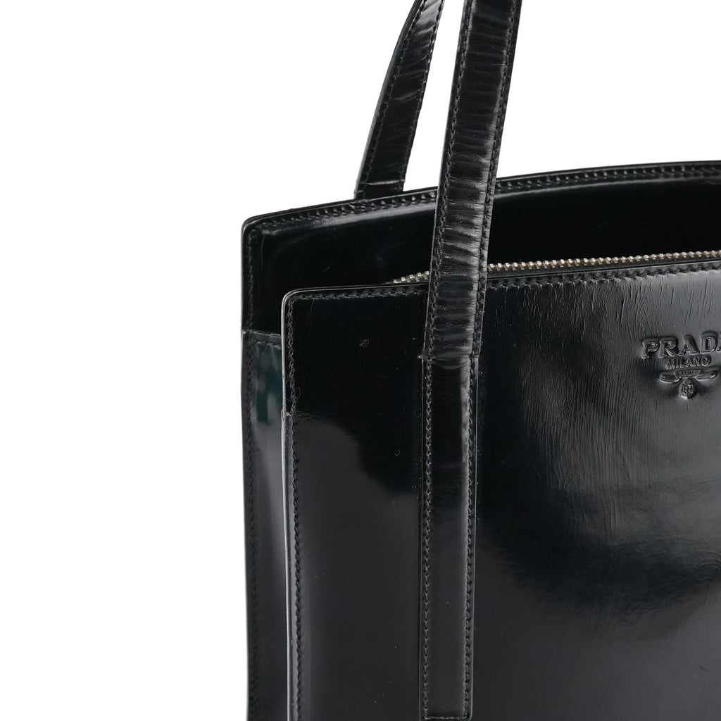 1995 Black Spazzolato Tote Bag