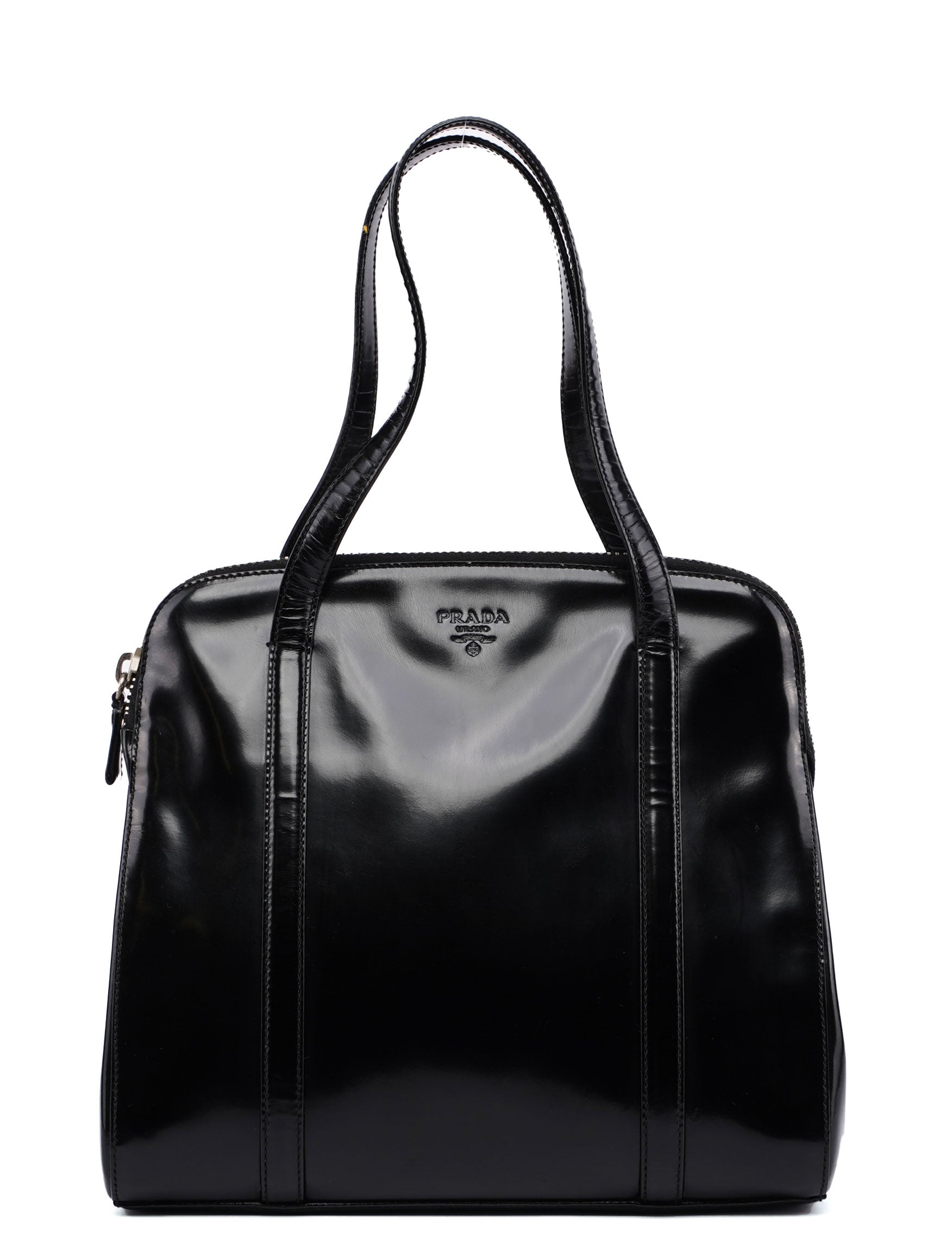 1995 Black Spazzolato Tote Bag