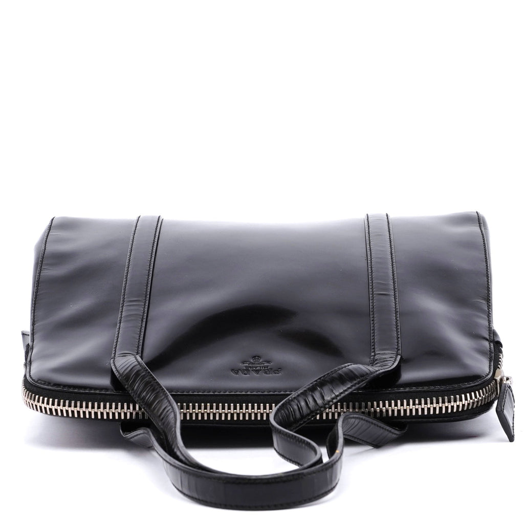 1995 Black Spazzolato Tote Bag
