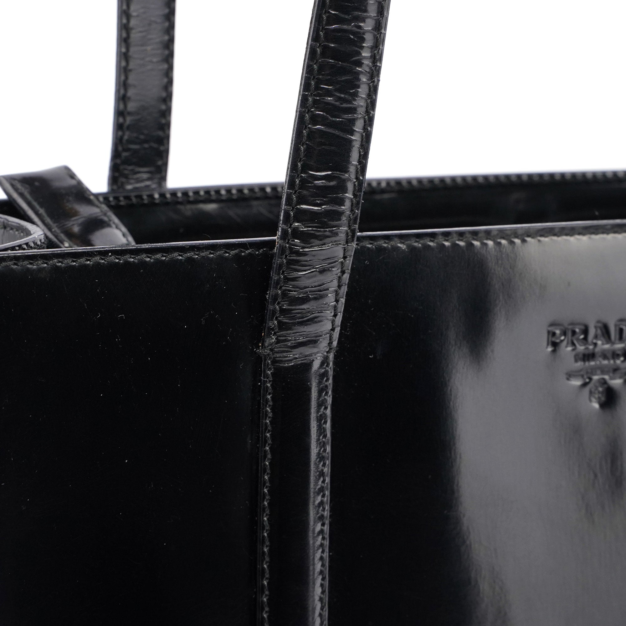 1995 Black Spazzolato Tote Bag
