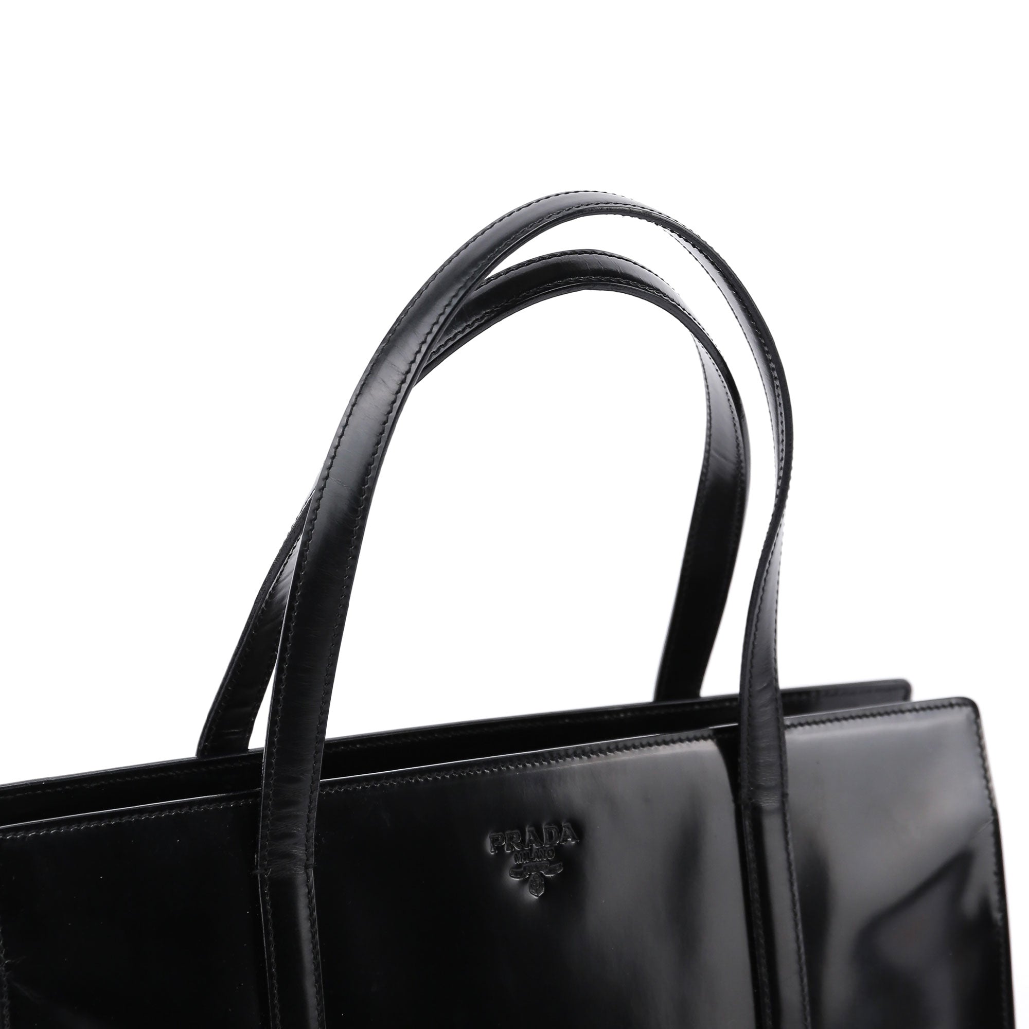 1995 Black Spazzolato Tote Bag