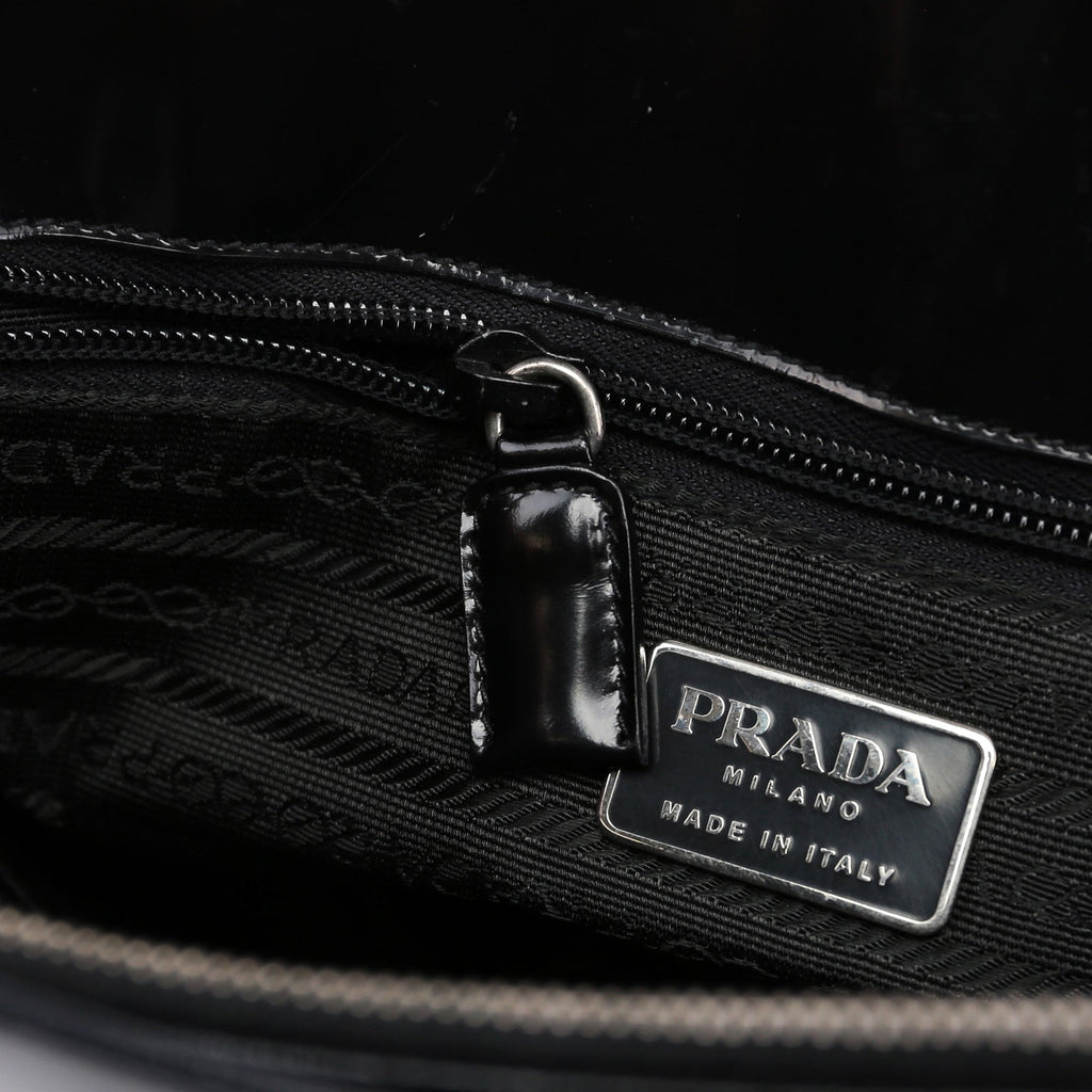1995 Black Spazzolato Tote Bag