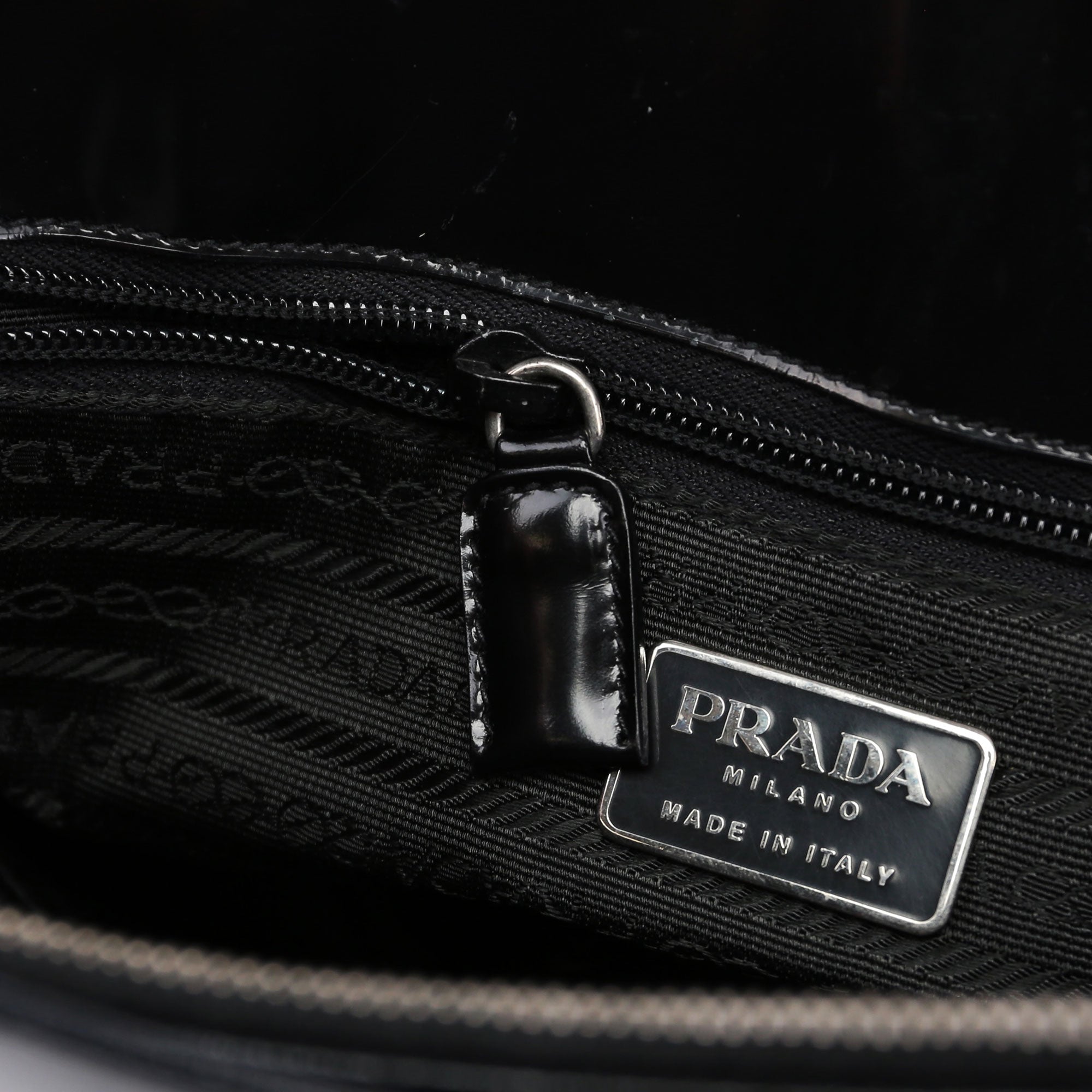 1995 Black Spazzolato Tote Bag