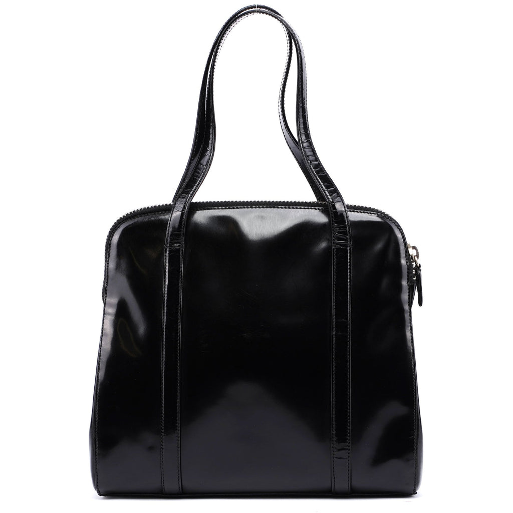 1995 Black Spazzolato Tote Bag