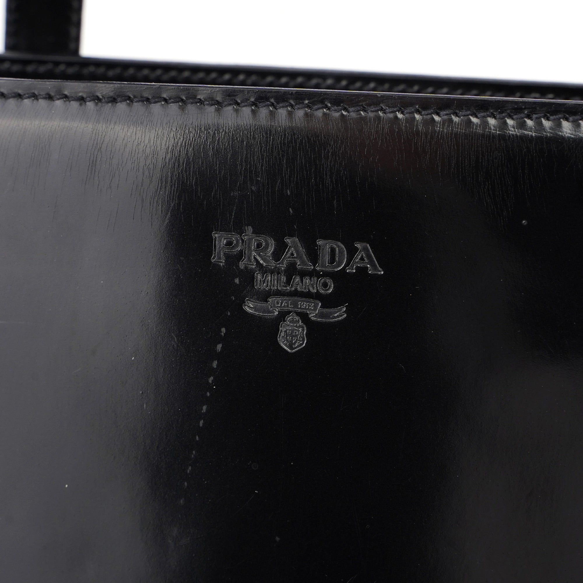 1995 Black Spazzolato Tote Bag