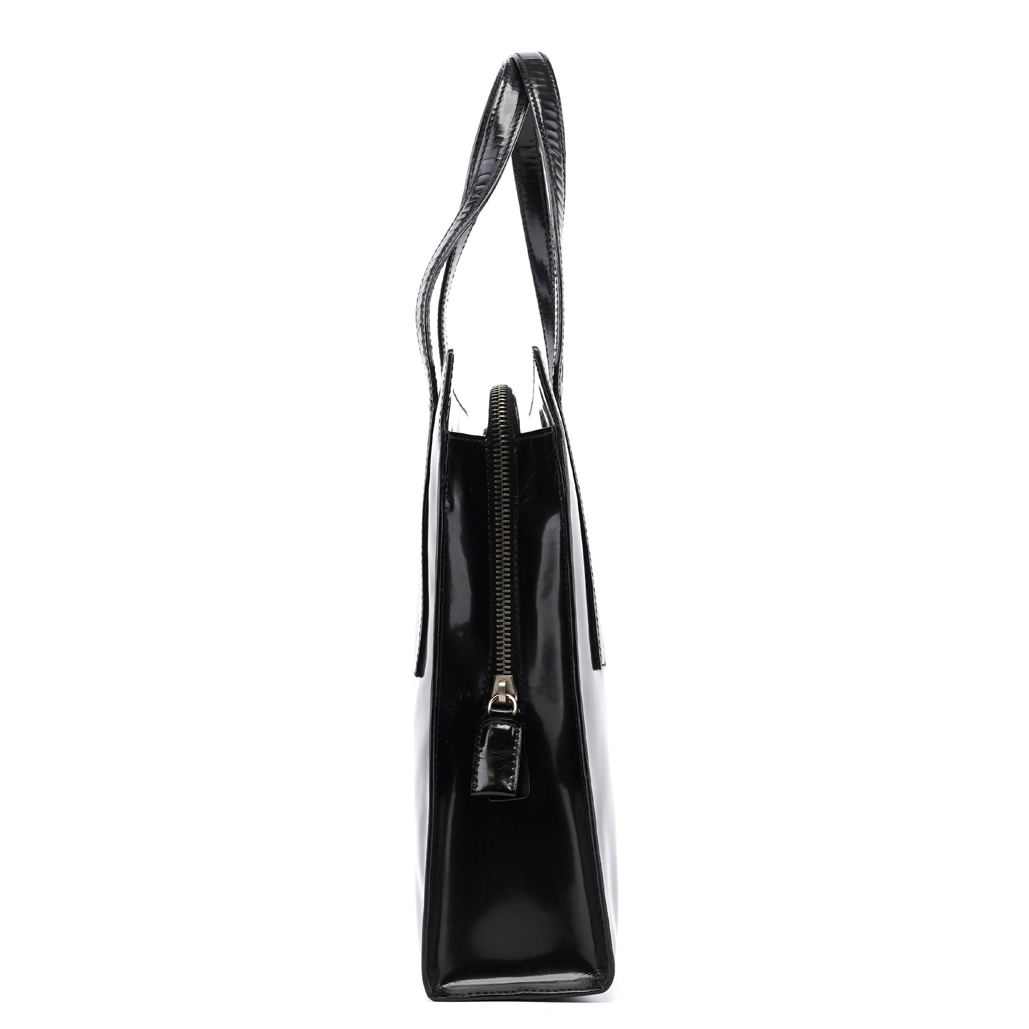 1995 Black Spazzolato Tote Bag
