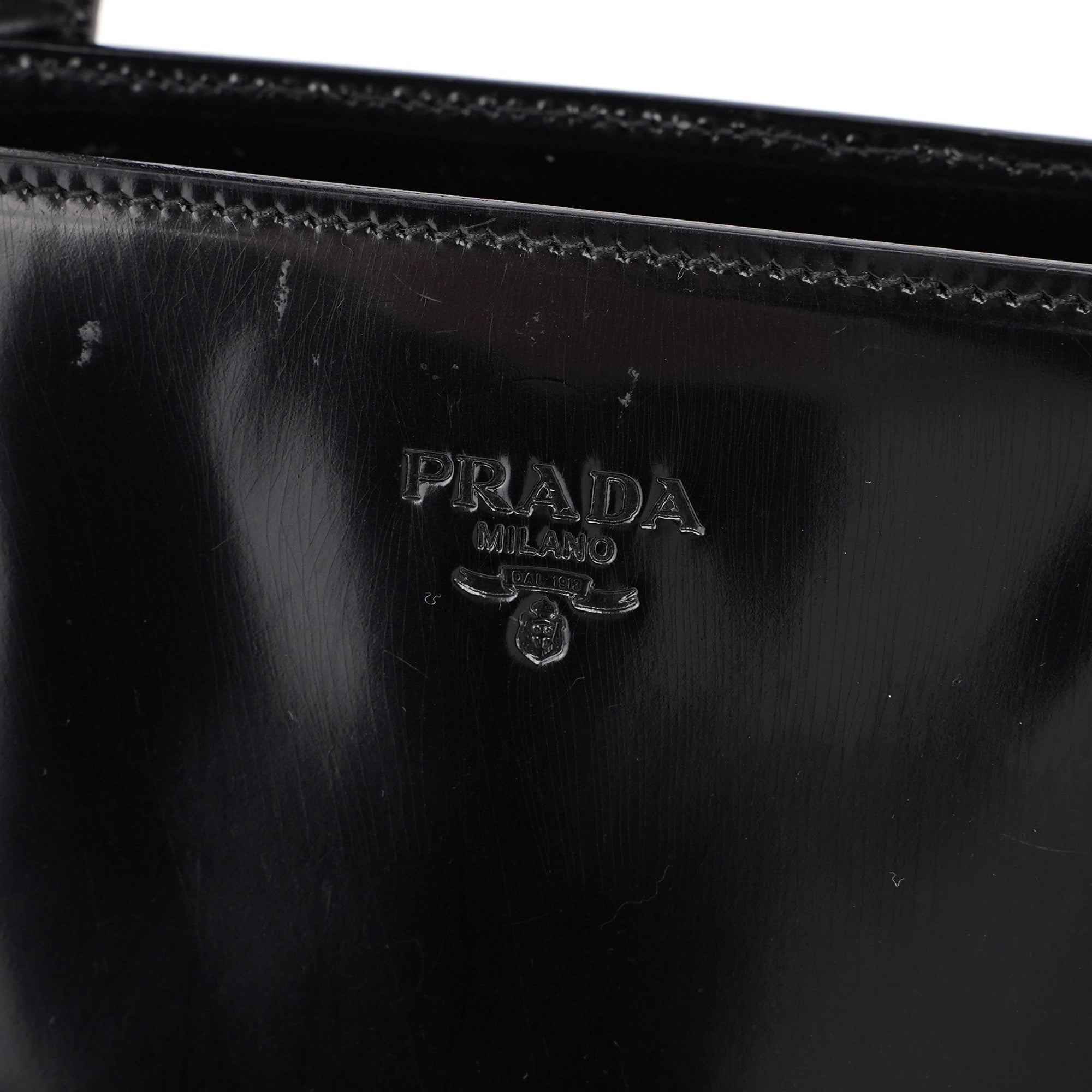 1995 Black Spazzolato Tote Bag