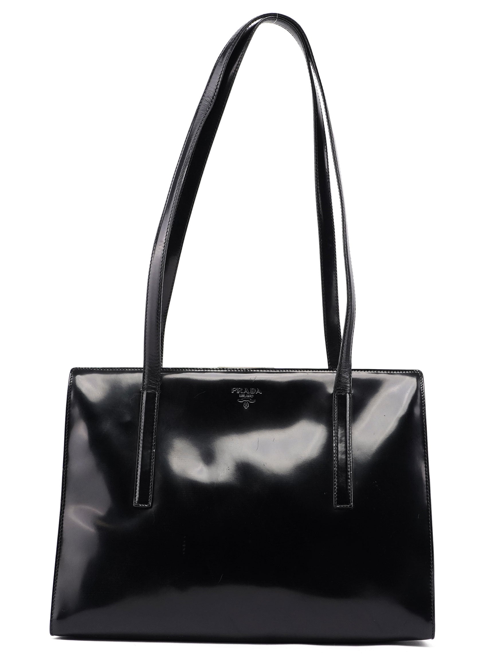 1995 Black Spazzolato Tote Bag