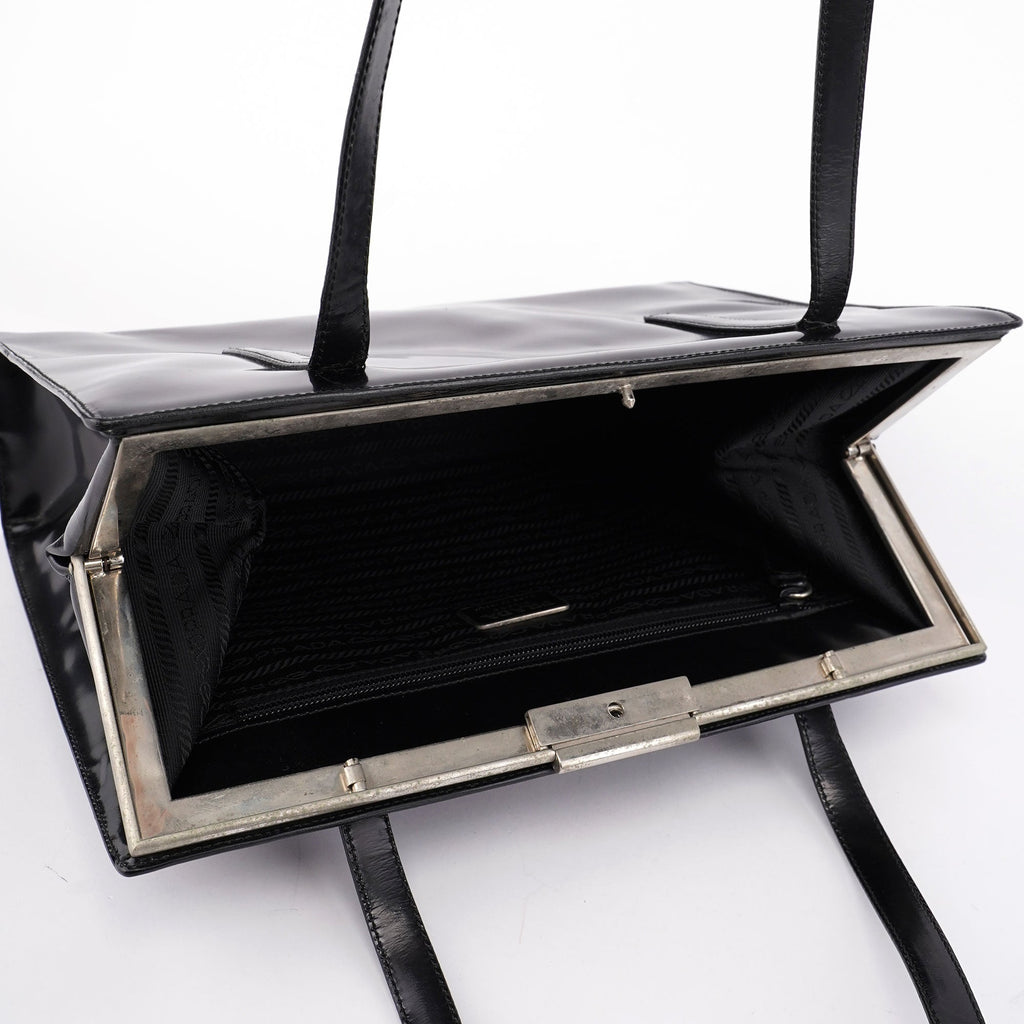 1995 Black Spazzolato Tote Bag