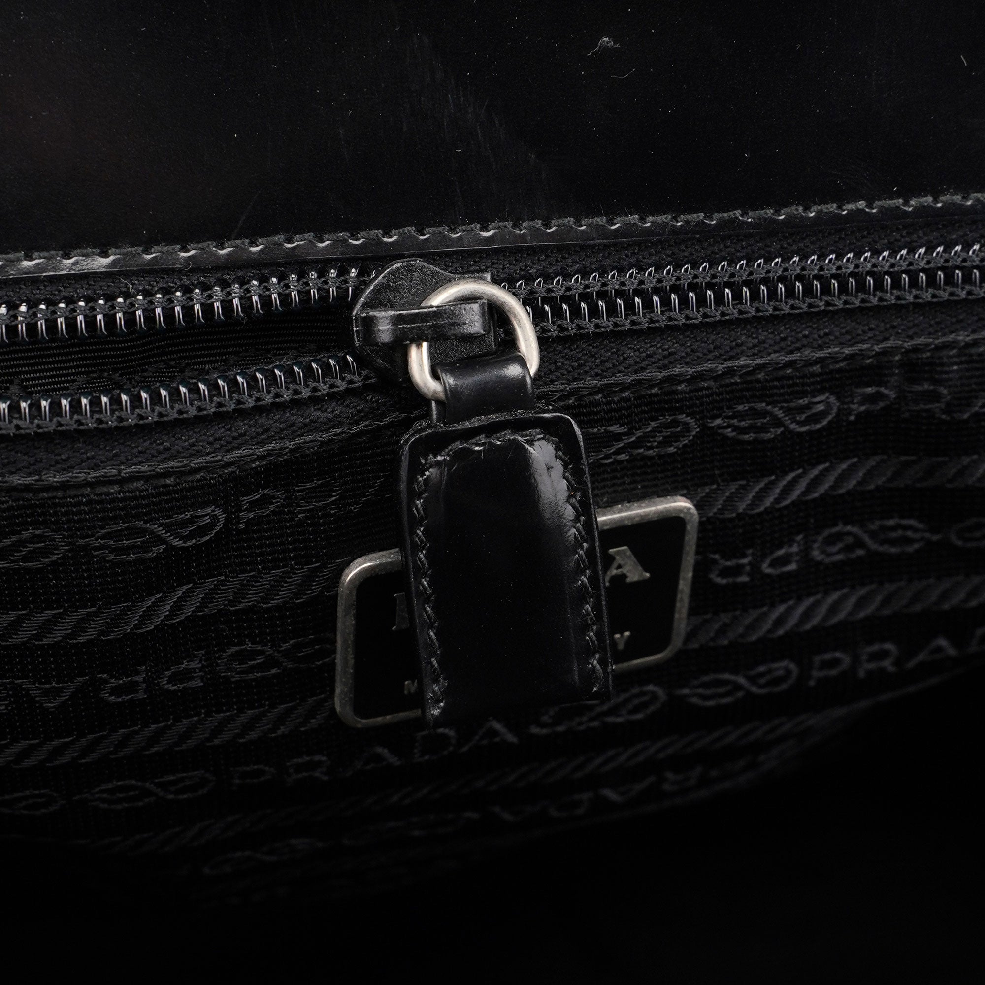 1995 Black Spazzolato Tote Bag