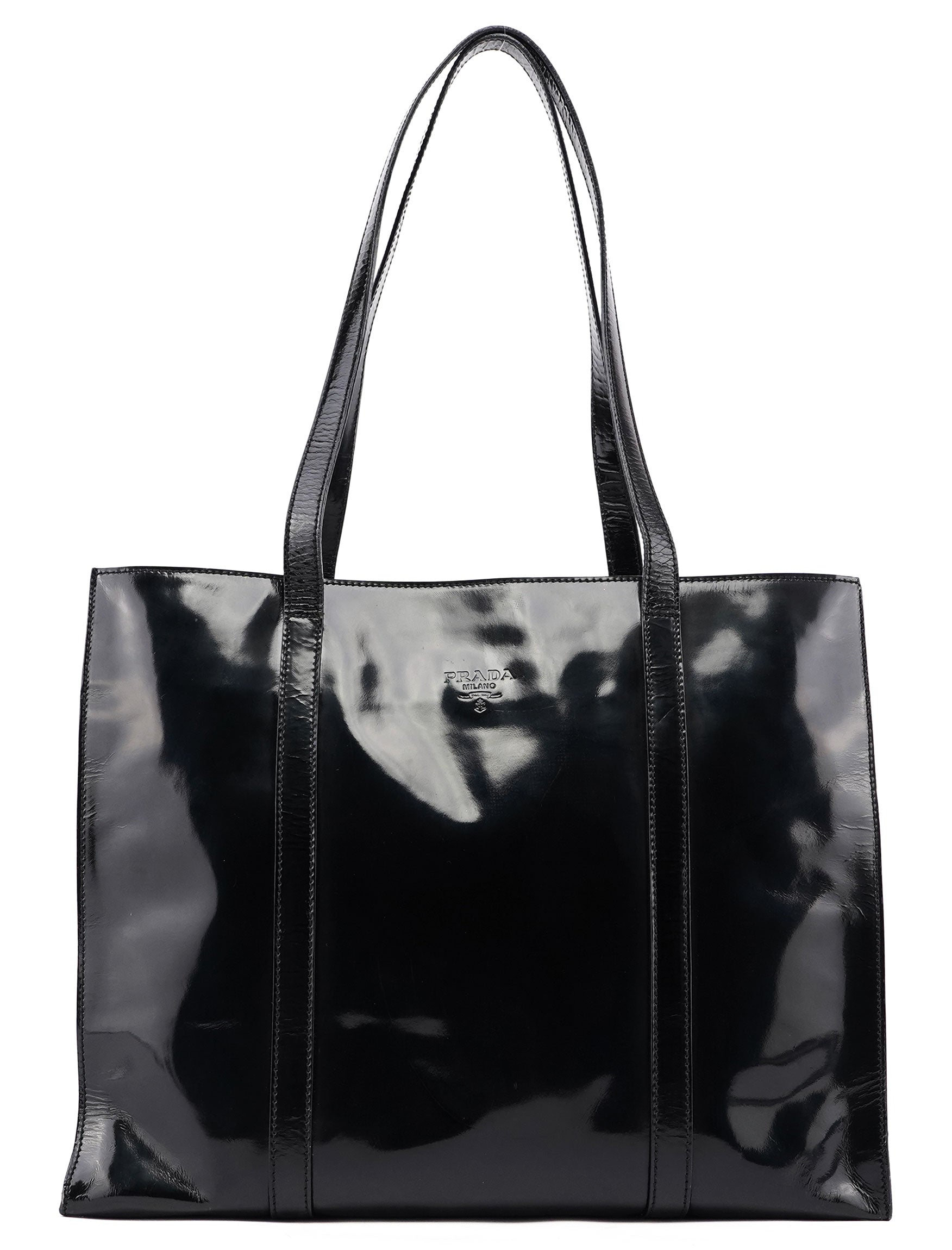 1995 Black Spazzolato Tote Bag
