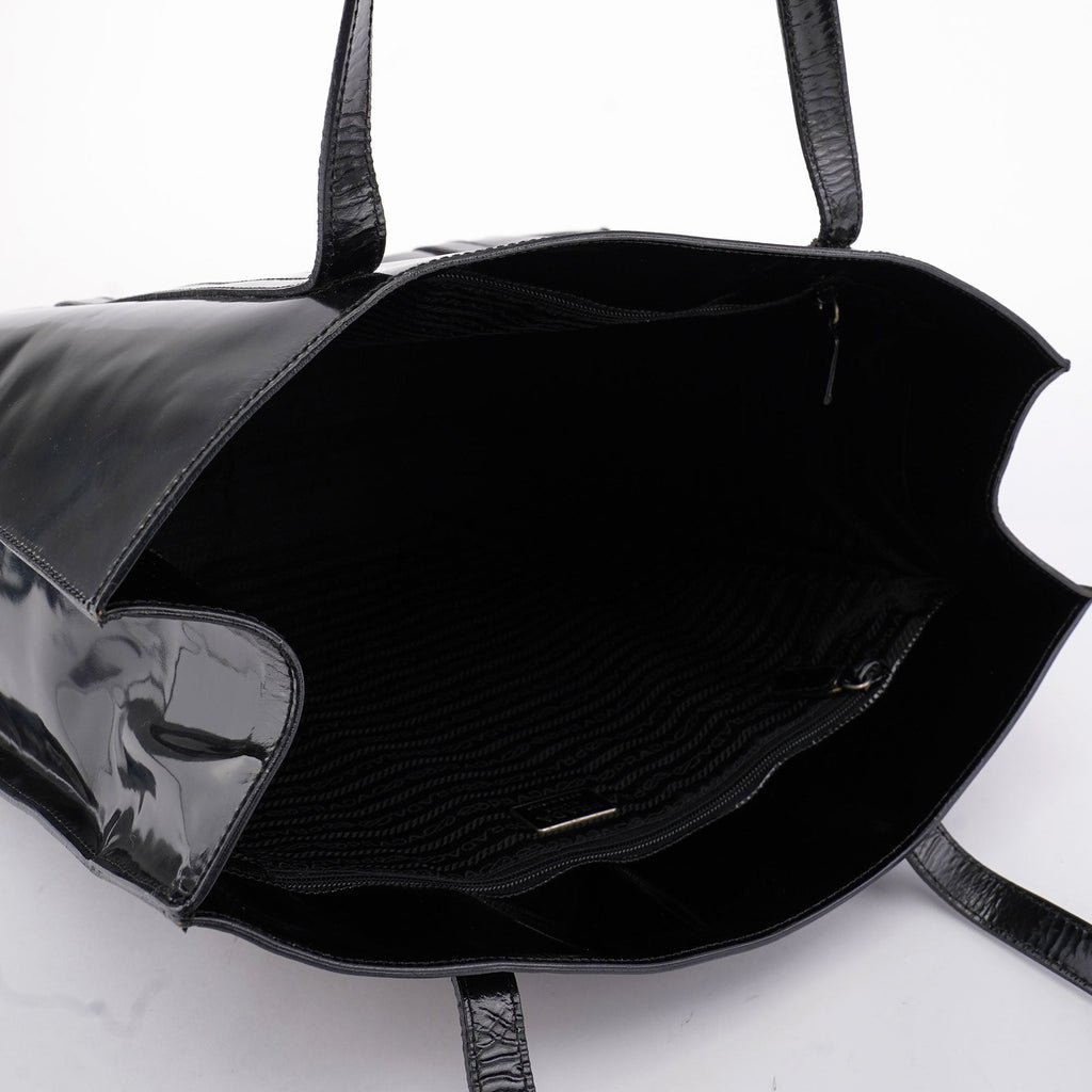 1995 Black Spazzolato Tote Bag