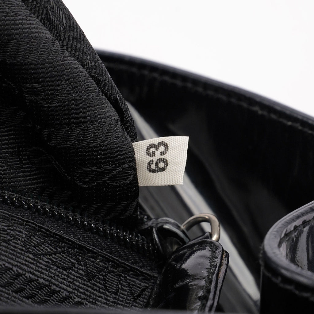 1995 Black Spazzolato Tote Bag