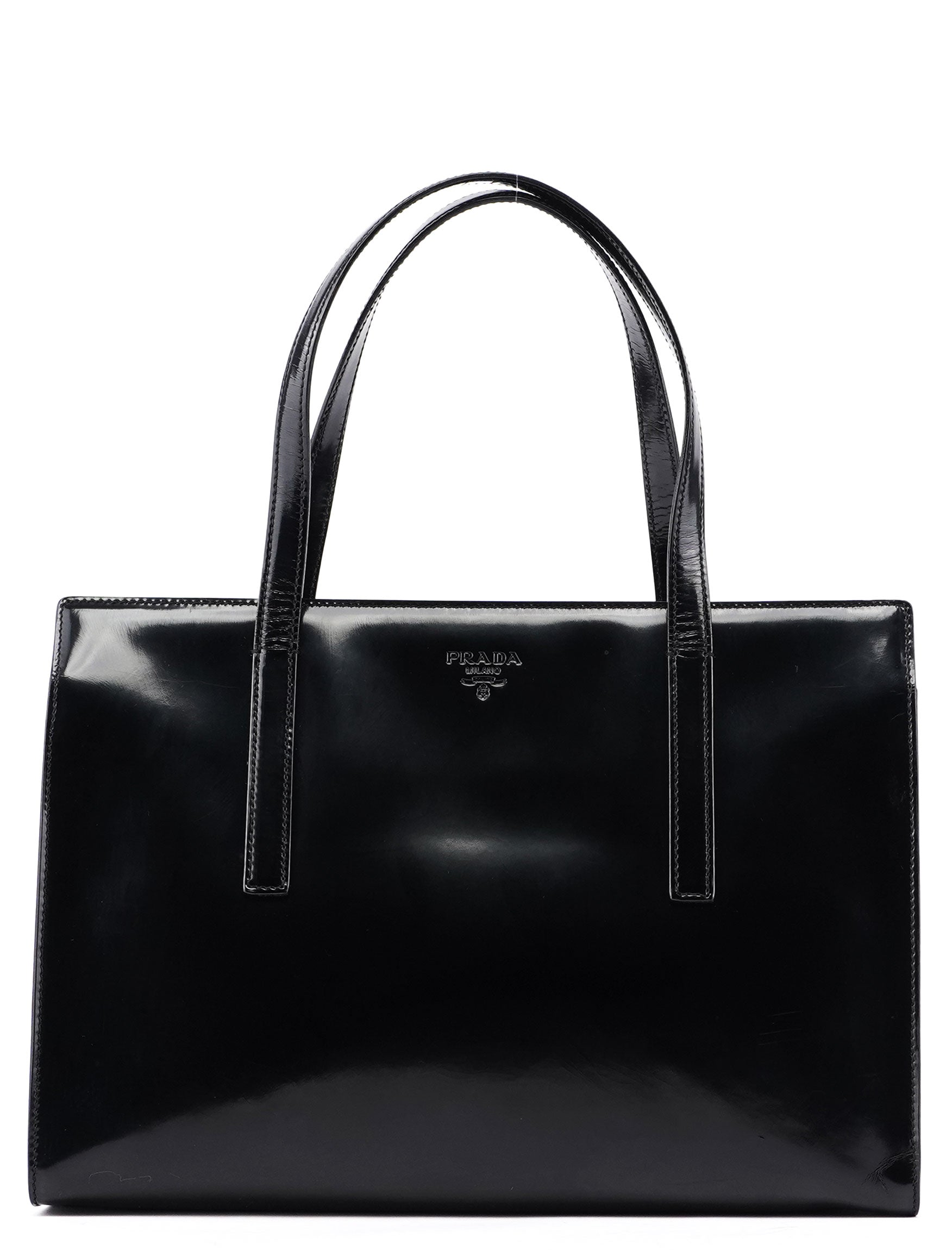 1995 Black Spazzolato Tote Bag