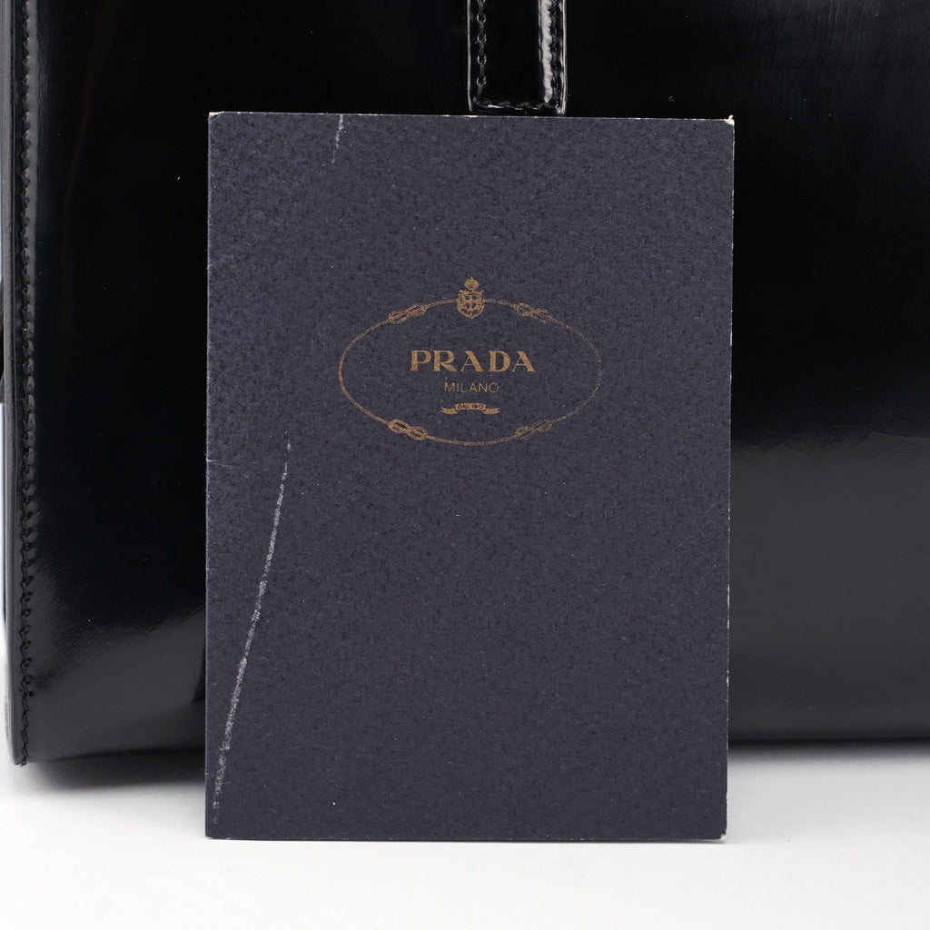 1995 Black Spazzolato Tote Bag